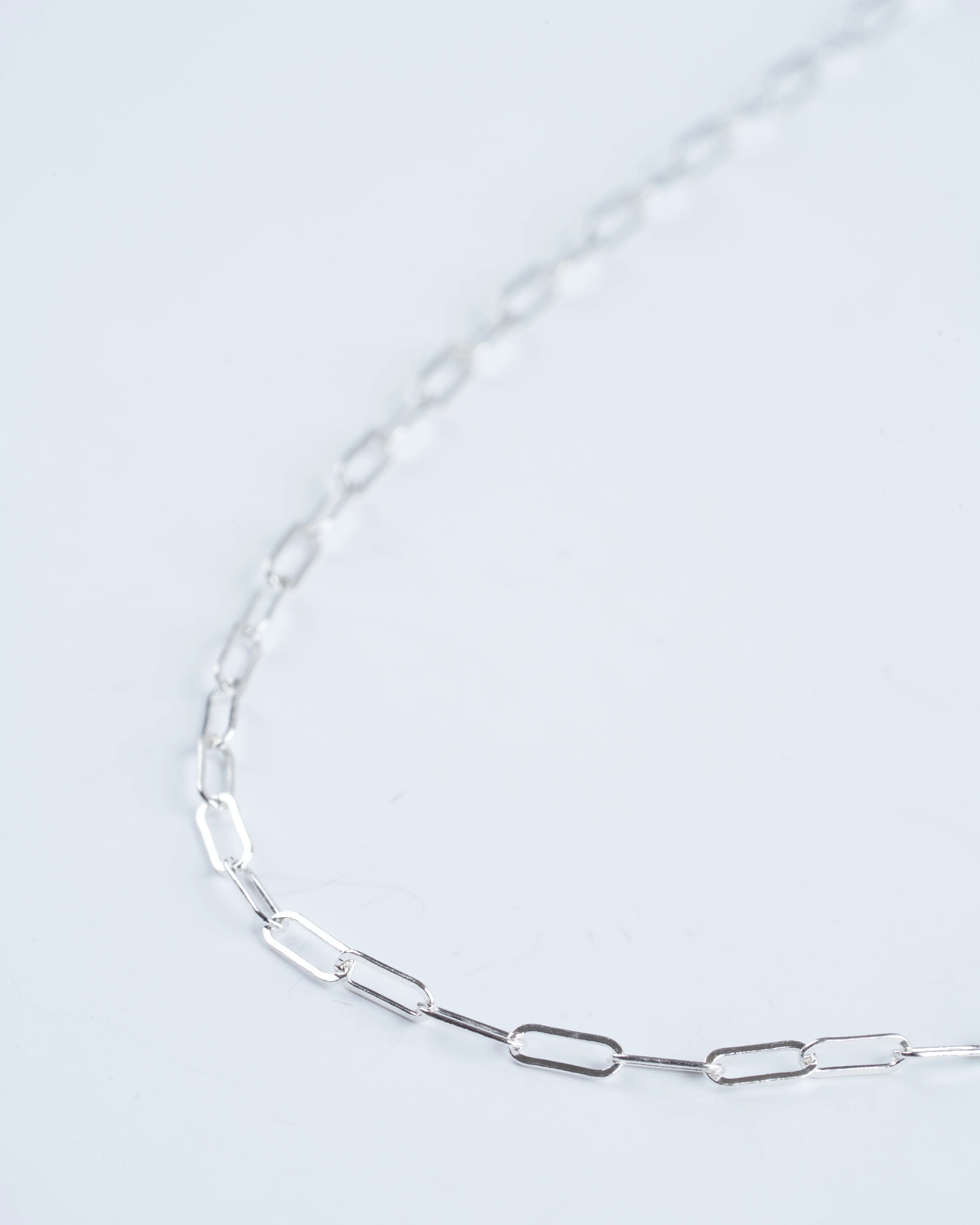silver square link chain with 3 yellow gold loops 16/18 - silver/gold