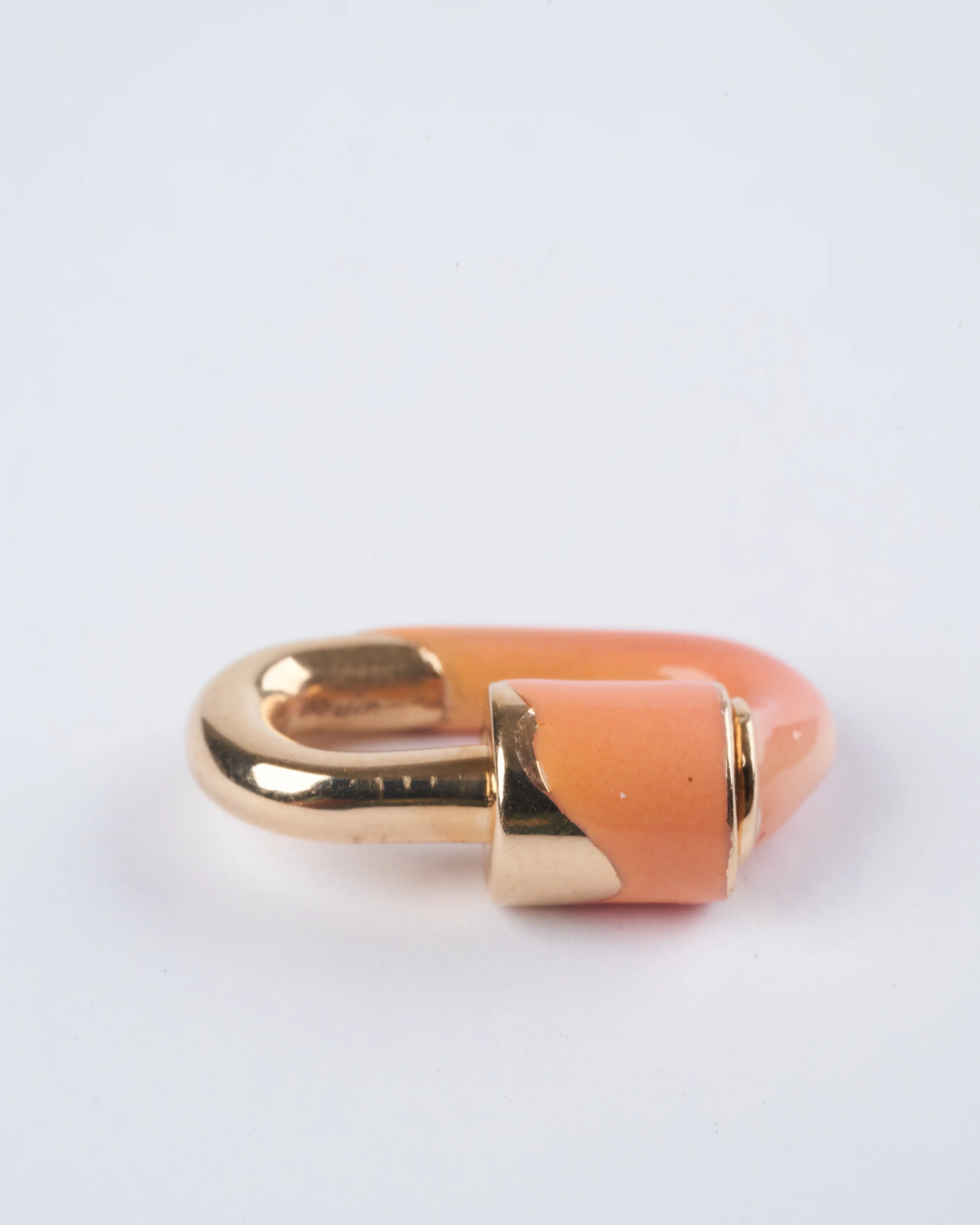 yellow gold peche enamel chubby babylock - peach - Image 2