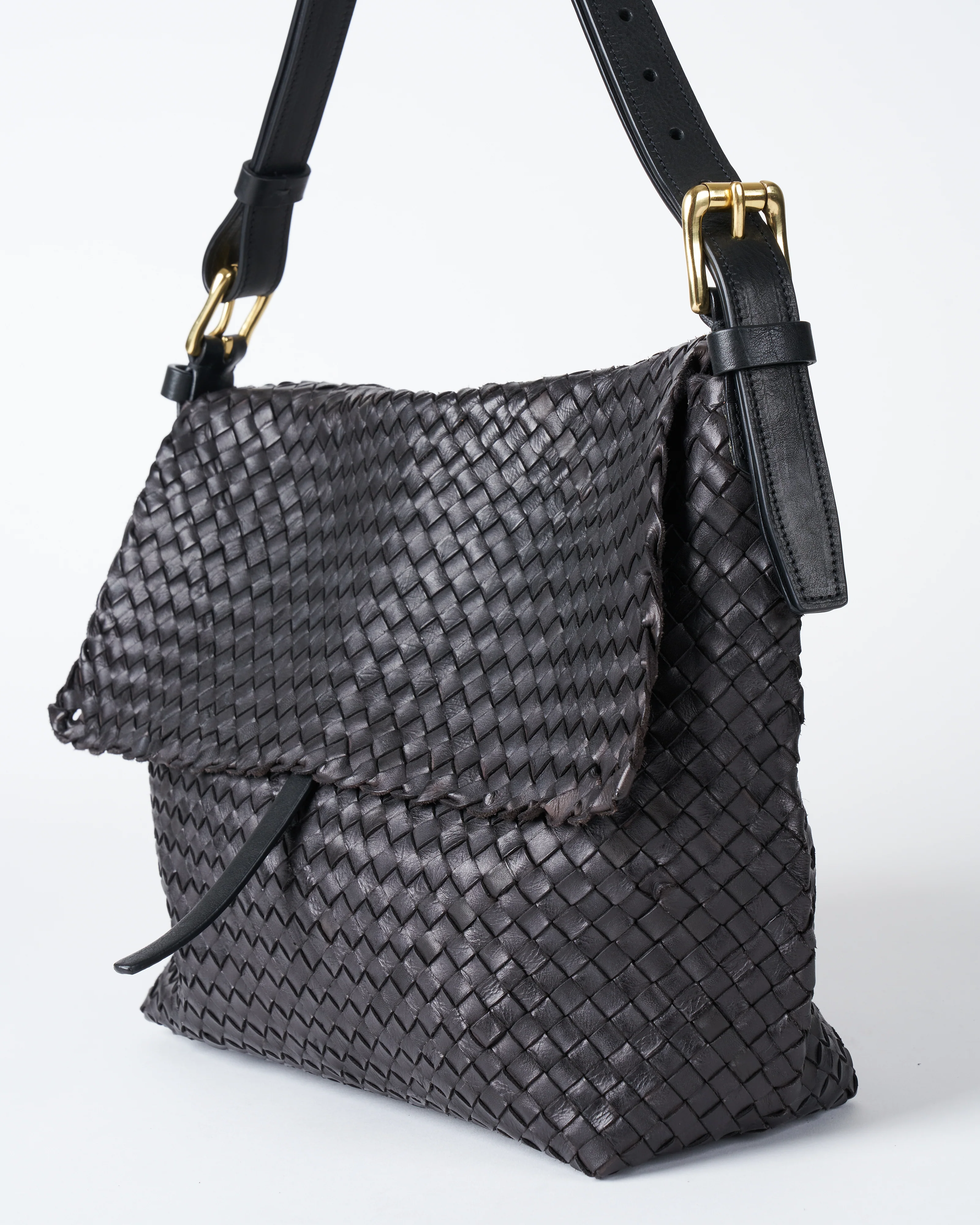 aspen wood shoulder bag - nero leather - Image 3