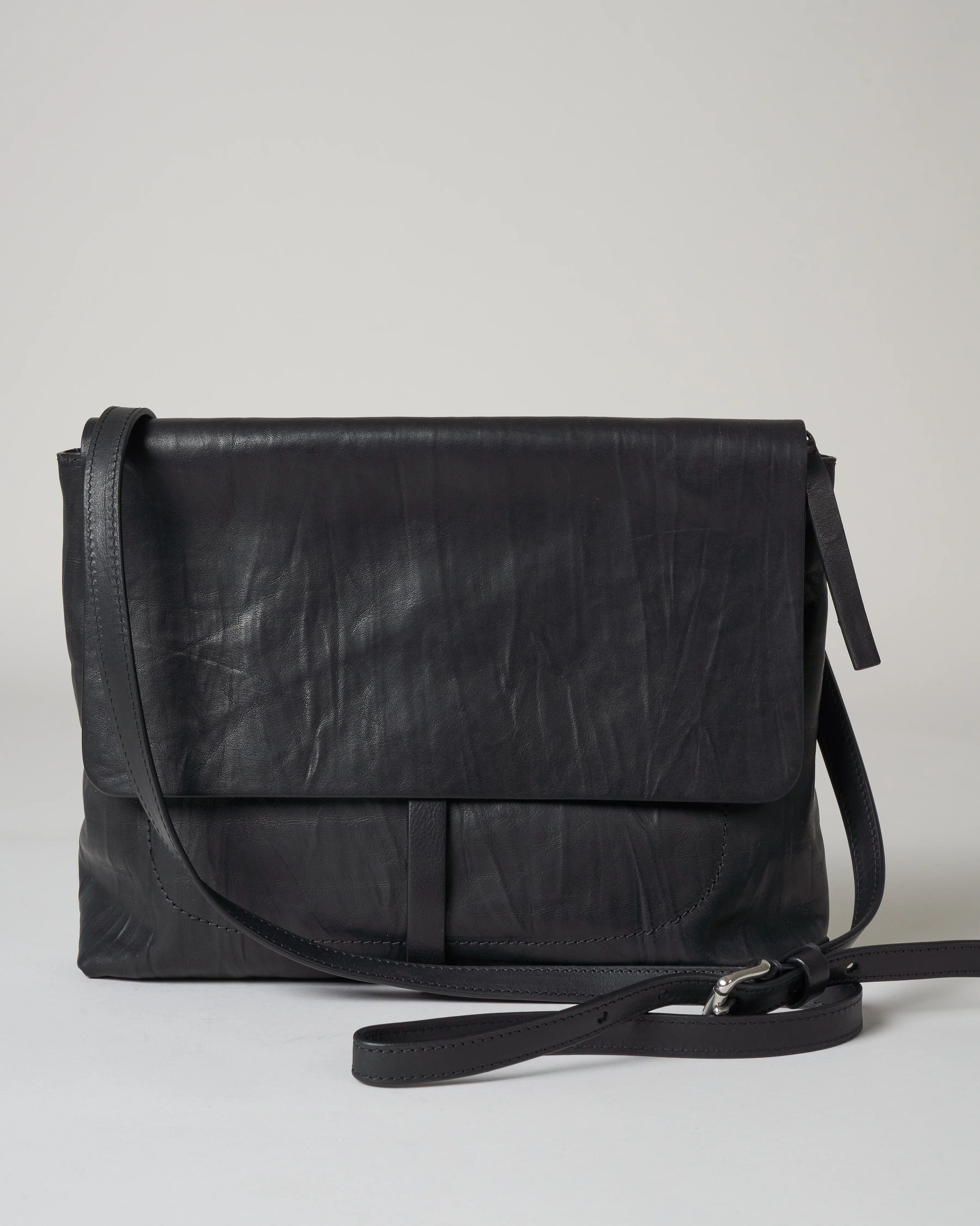 fold-over crossbody - black - Image 2