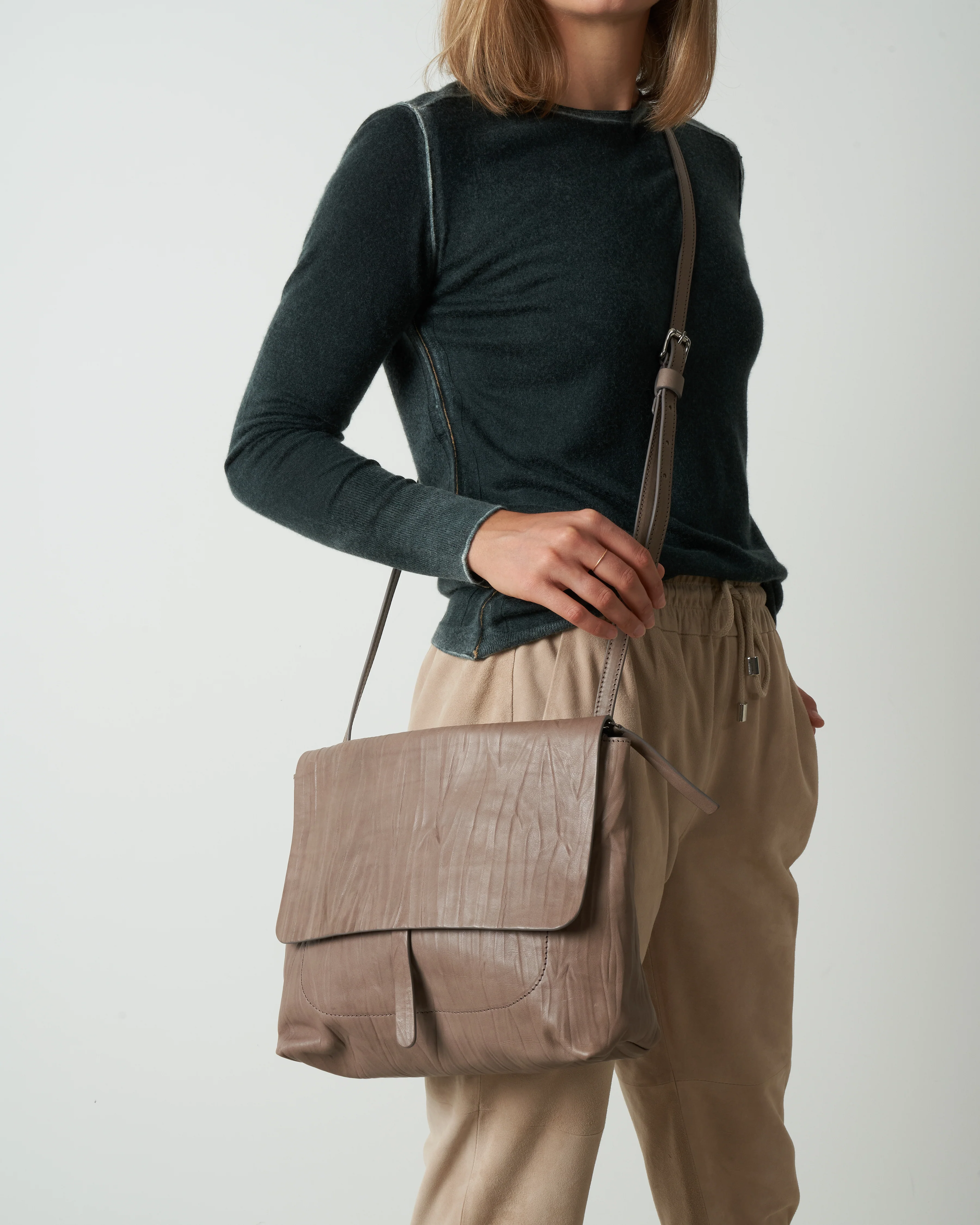 fold-over crossbody - stone - Image 5