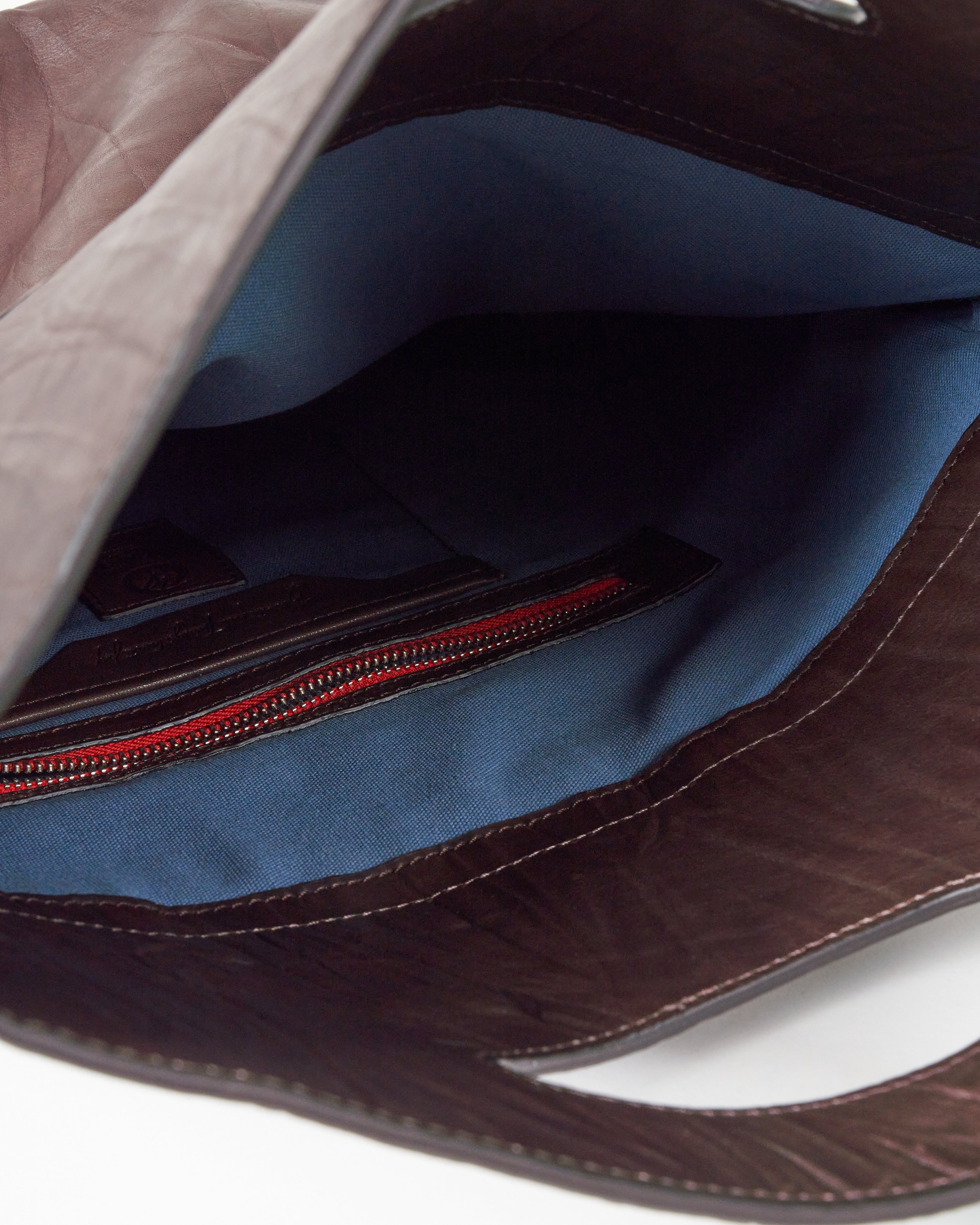fold-over crossbody with handles - ebano - Image 6