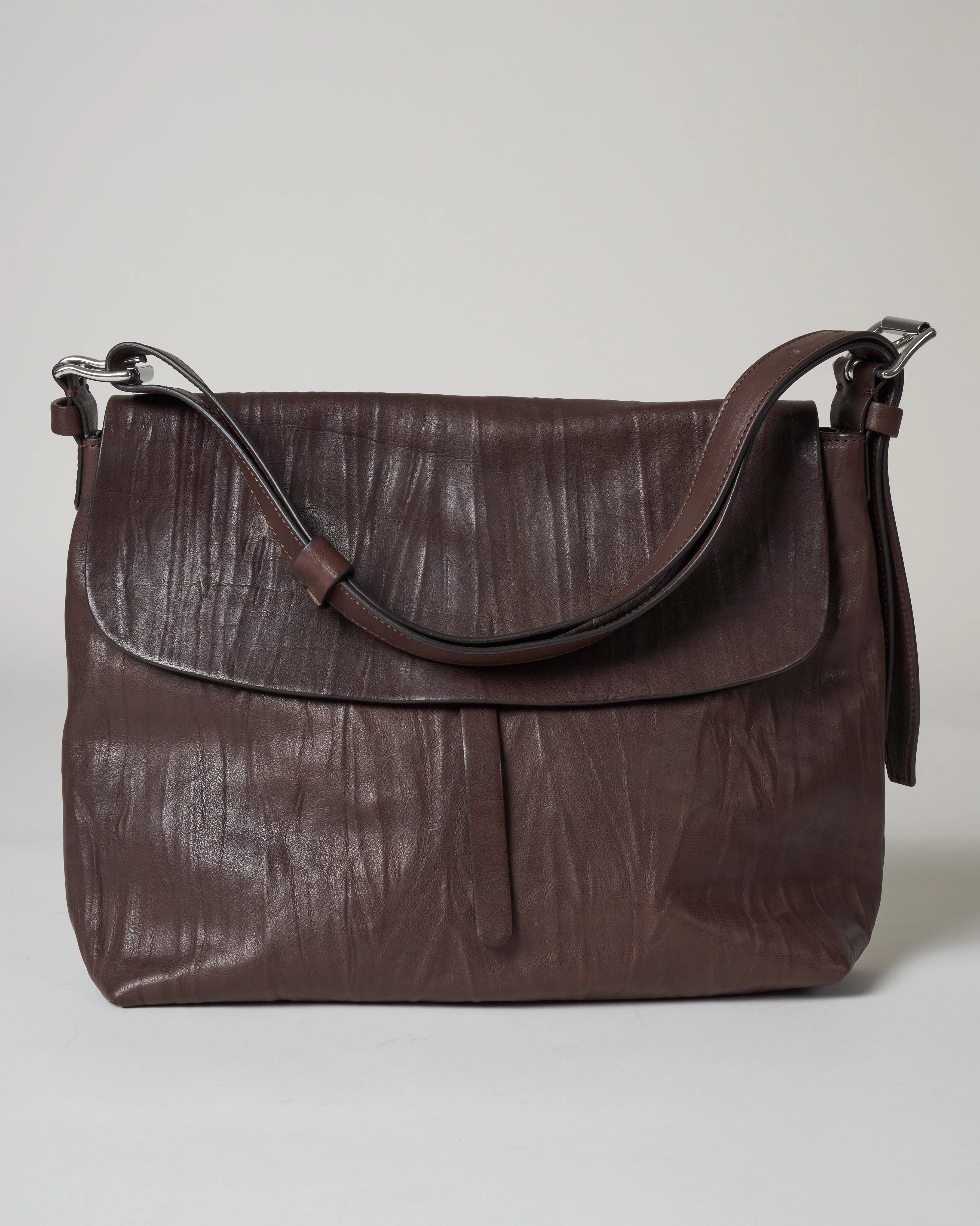 large fold-over crossbody - ebano - Image 2