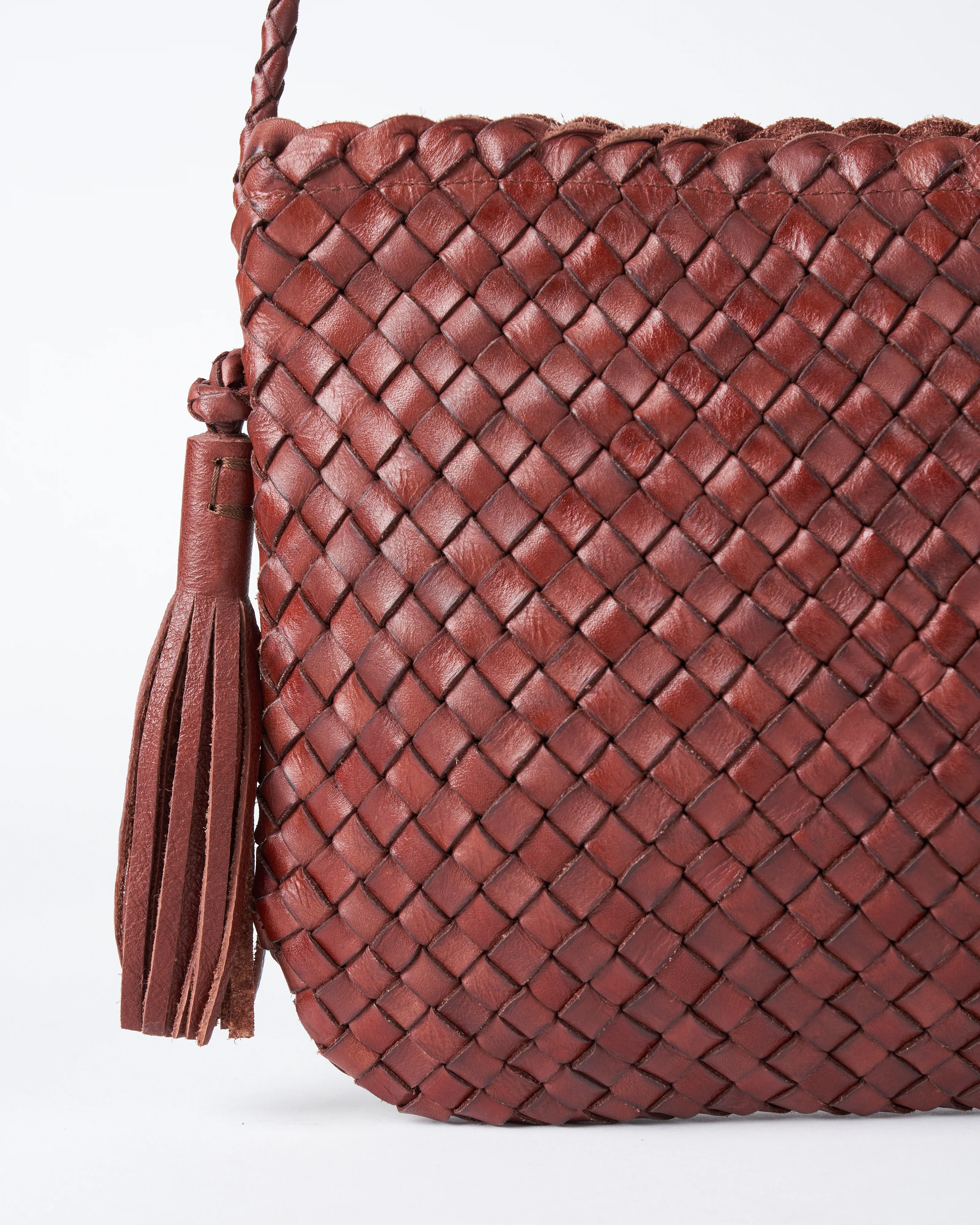 lily wood crossbody - chestnut leather - Image 2