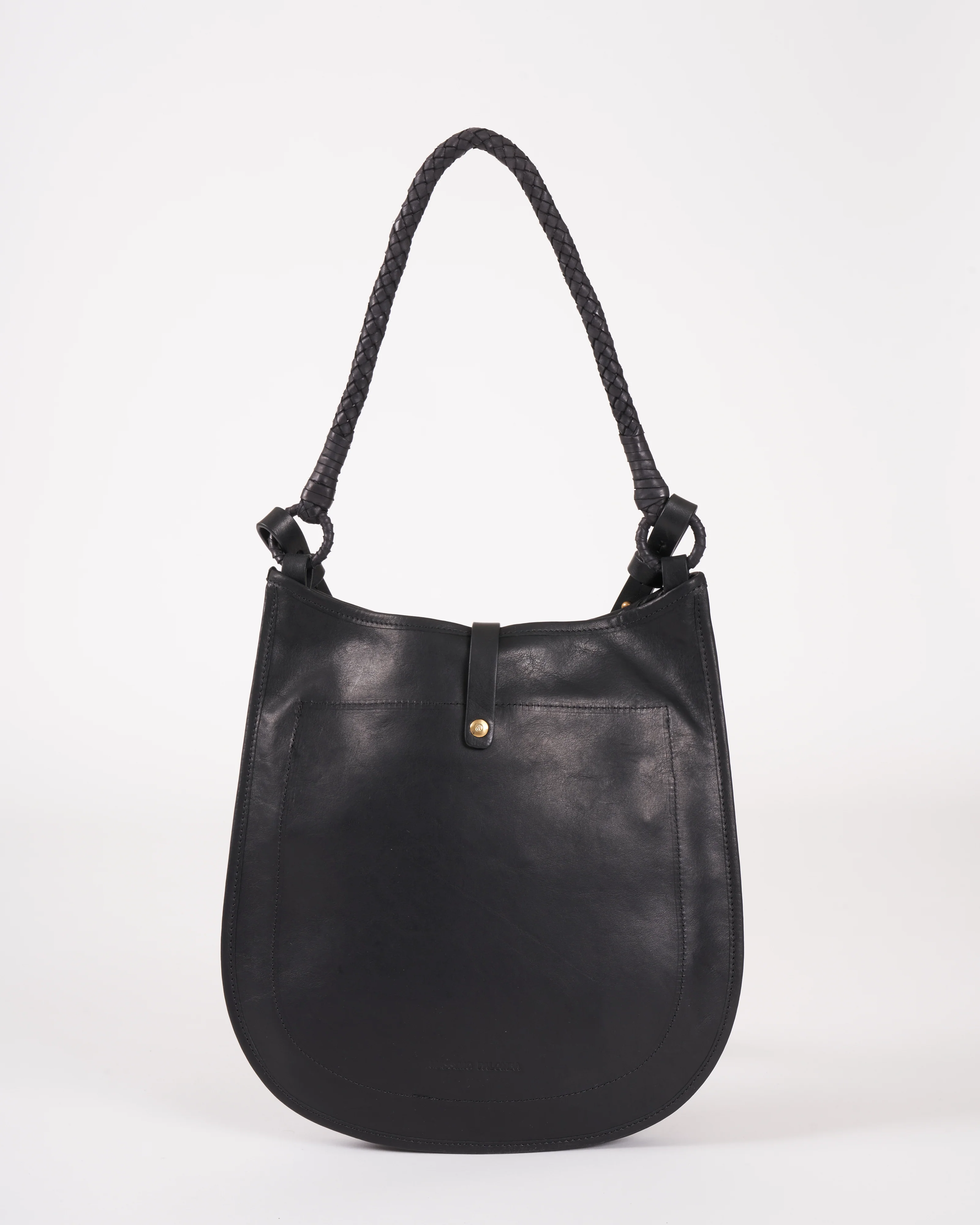 luna crossbody - woven leather black - Image 2