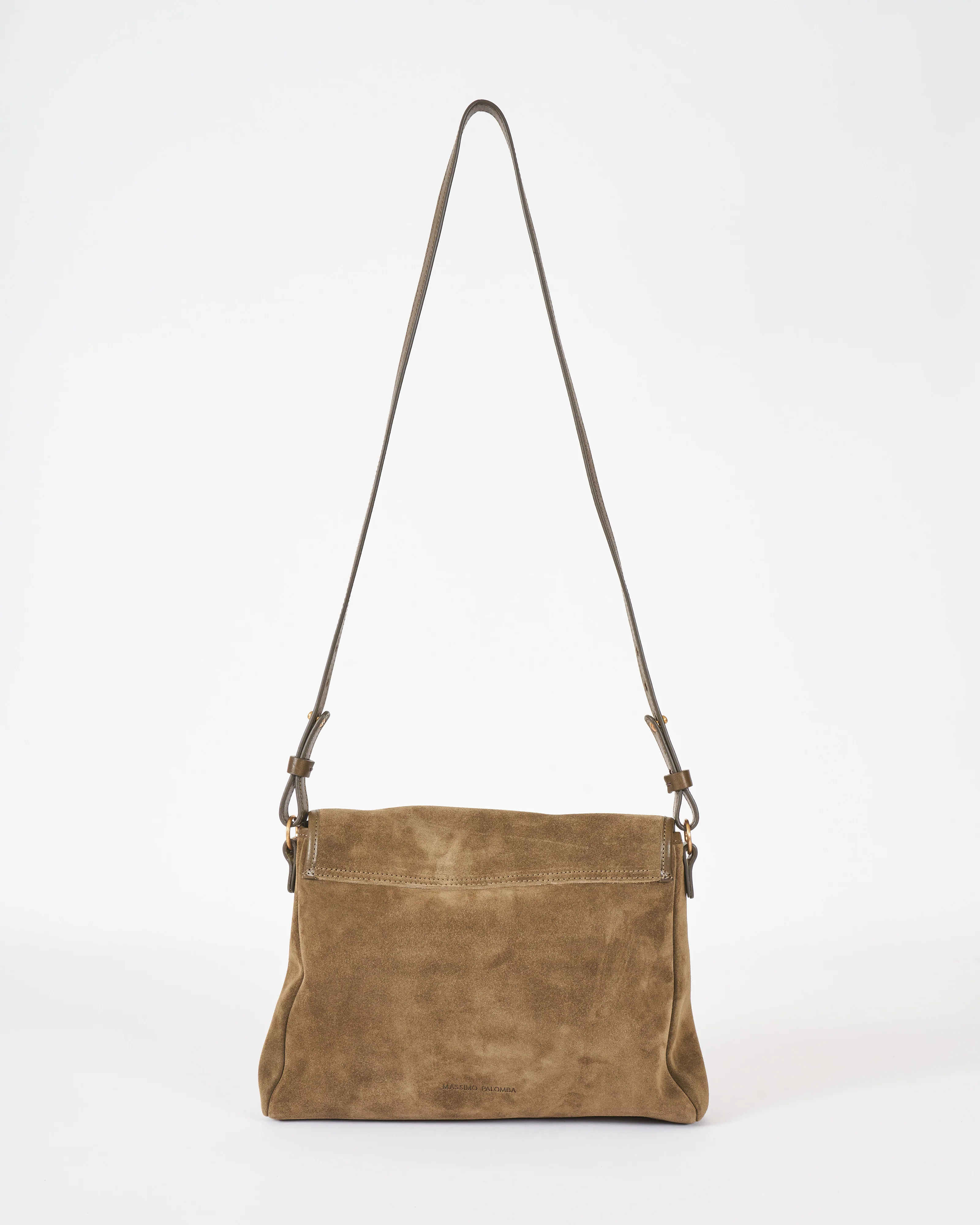 messenger bag - olive suede - Image 2