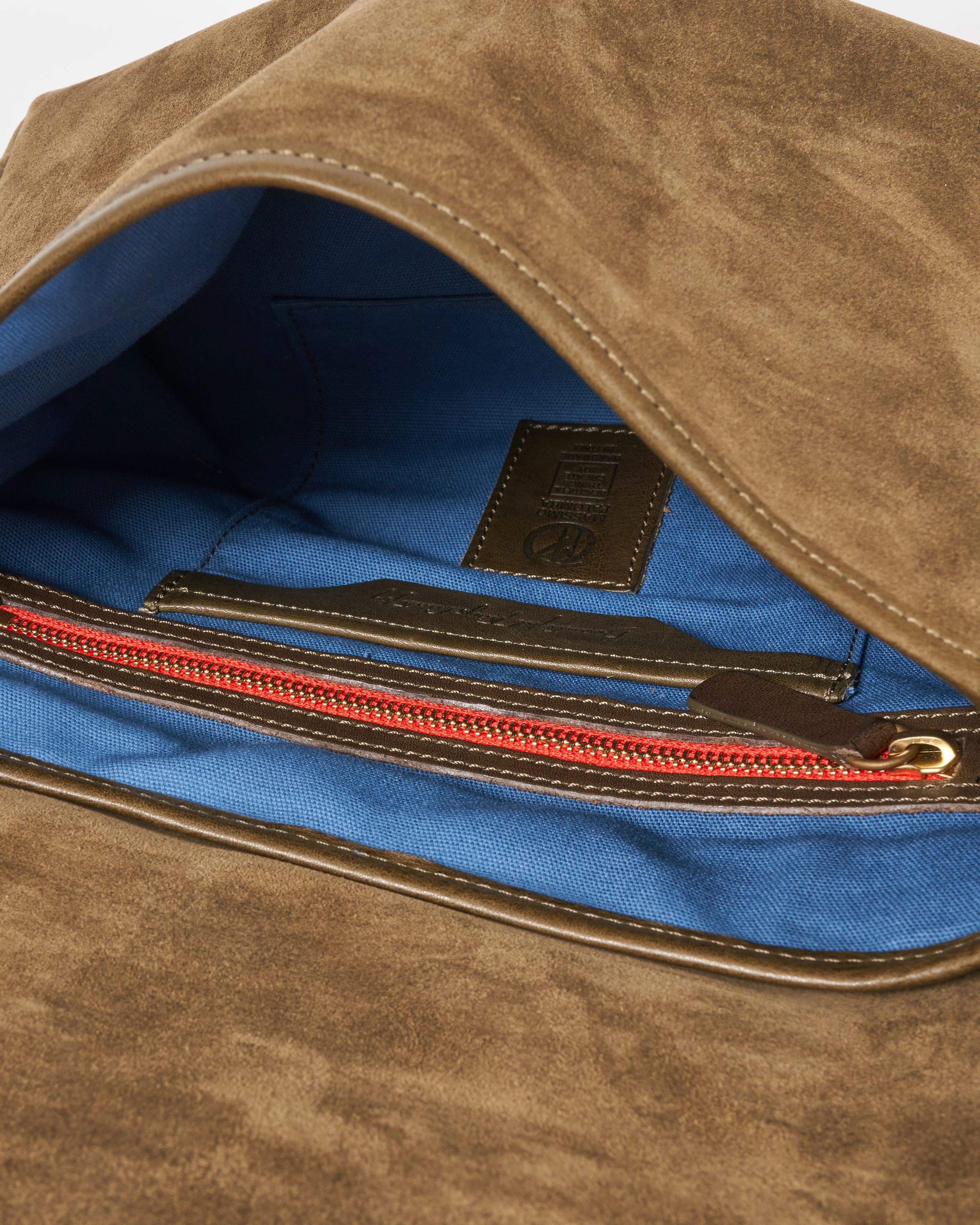 messenger bag - olive suede - Image 5