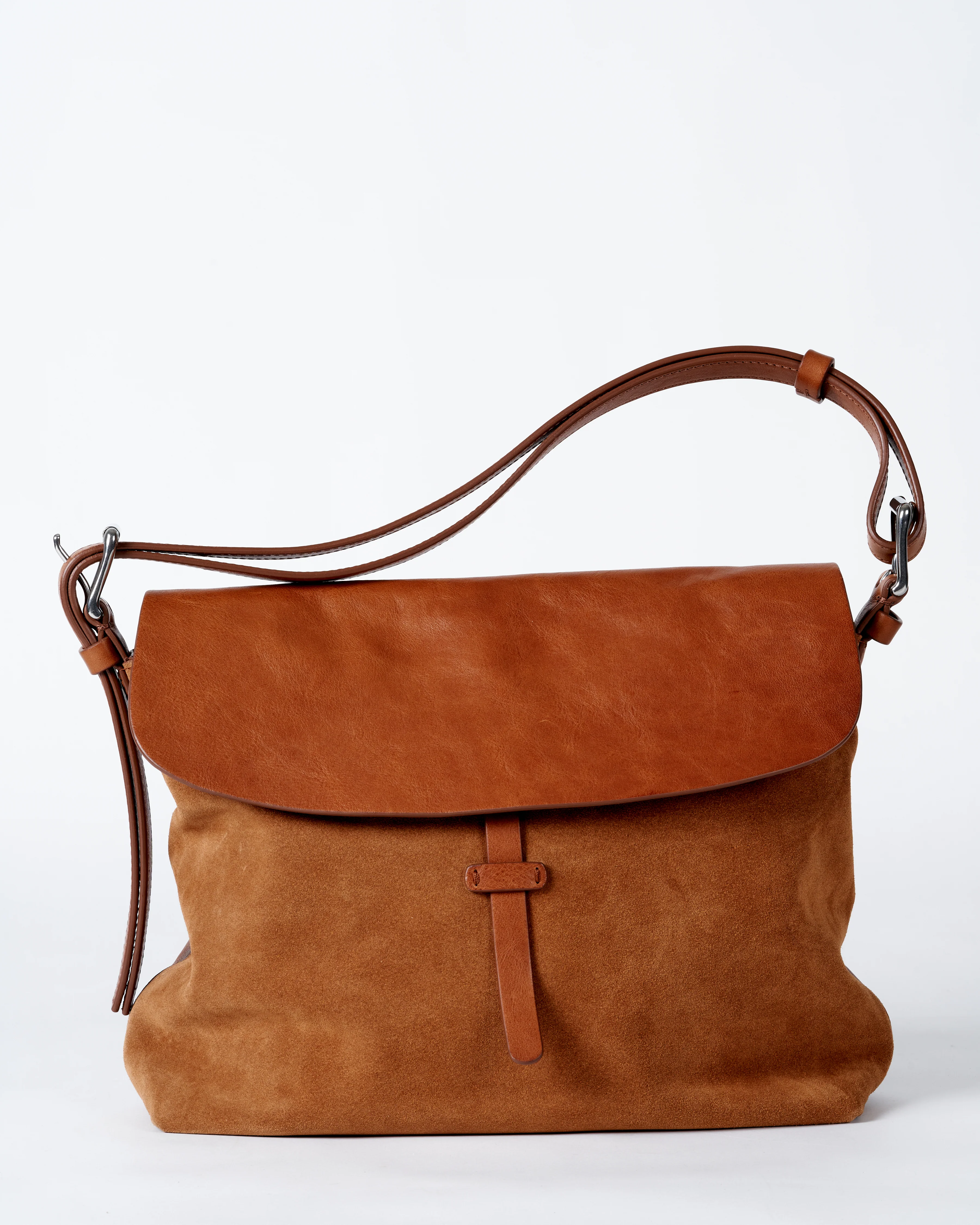 shoulder bag veg.tanned suede calf leather - cuoio - Image 2