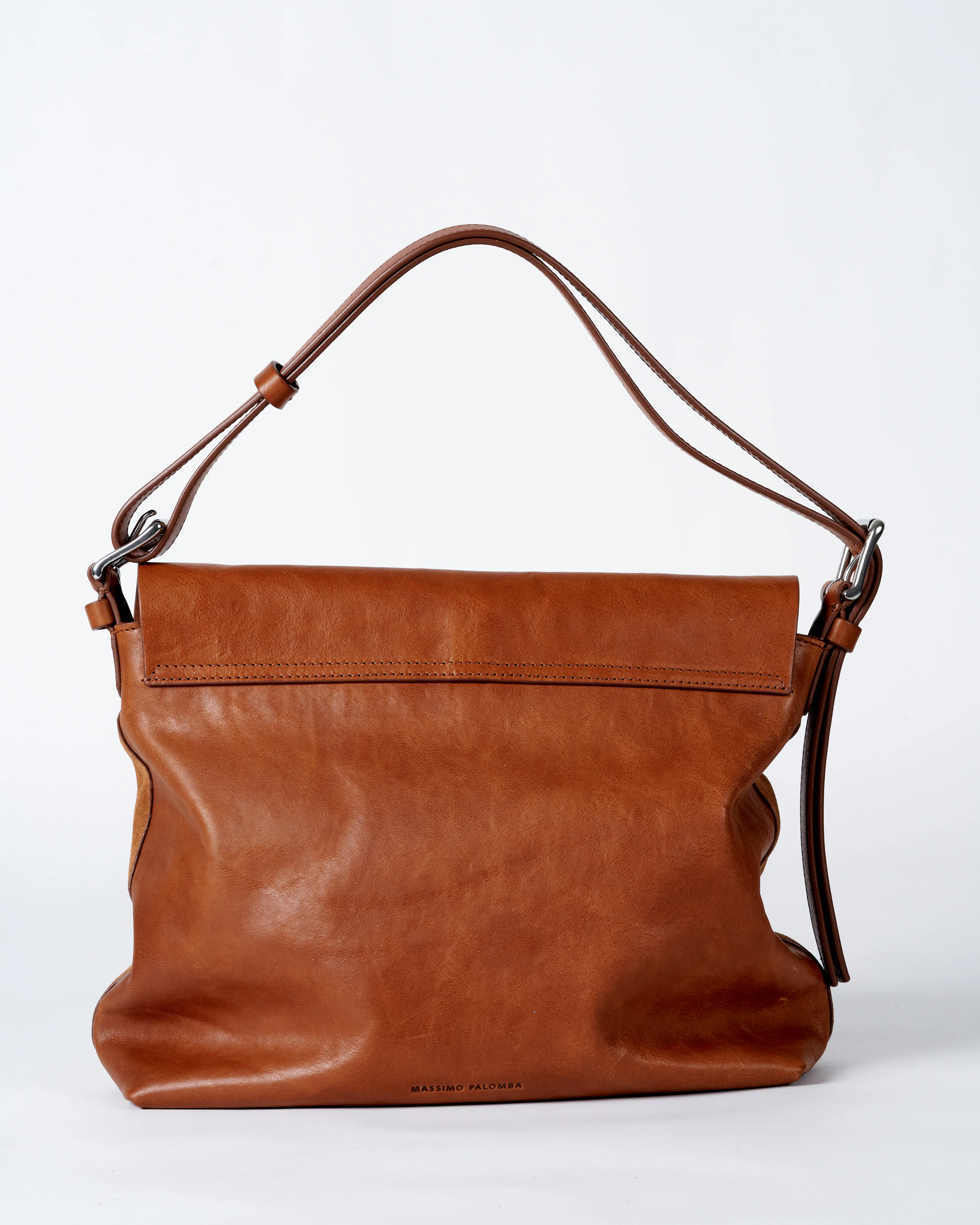 shoulder bag veg.tanned suede calf leather - cuoio - Image 5
