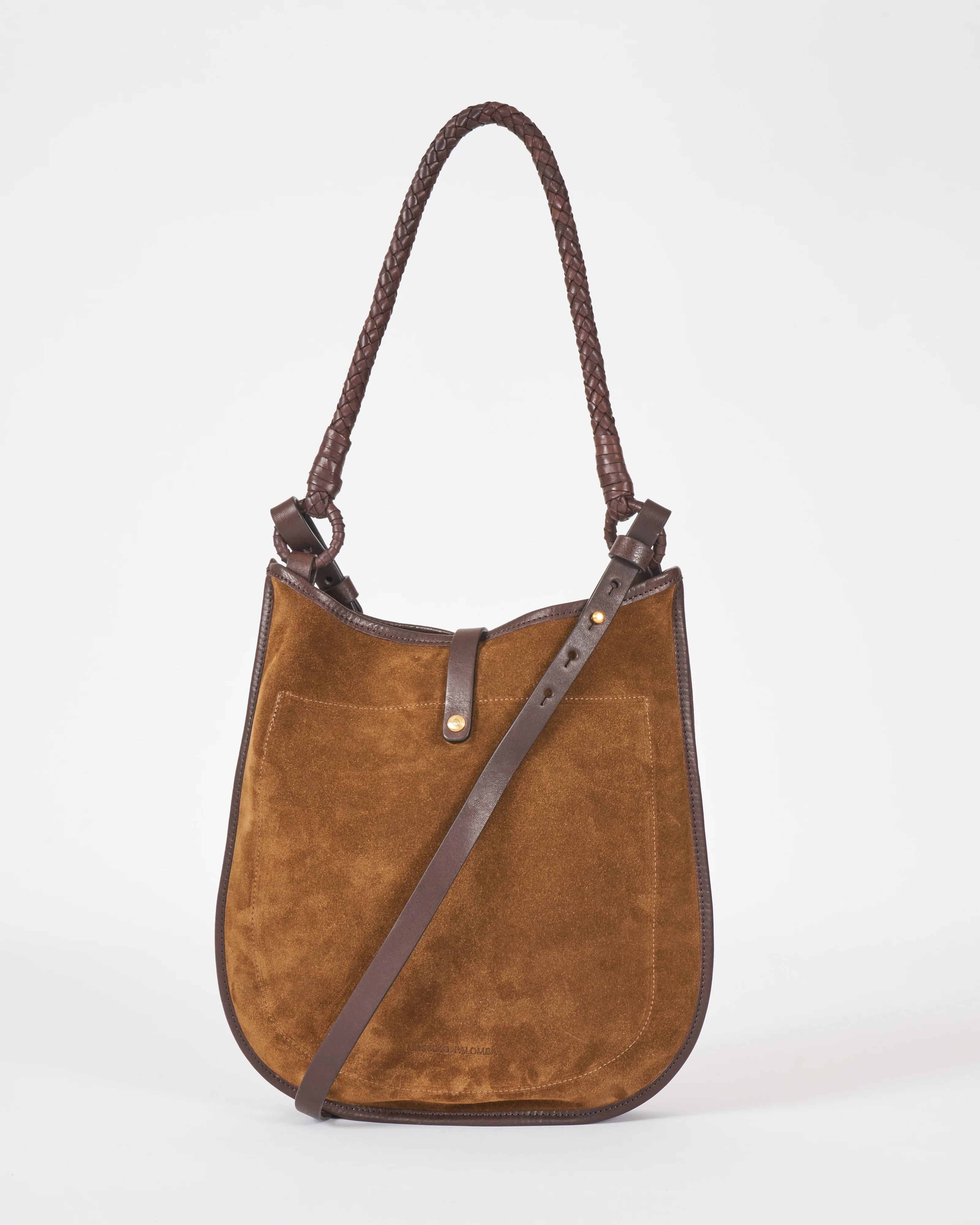 shoulder bag with crossbody strap - sandalo suede - Image 2