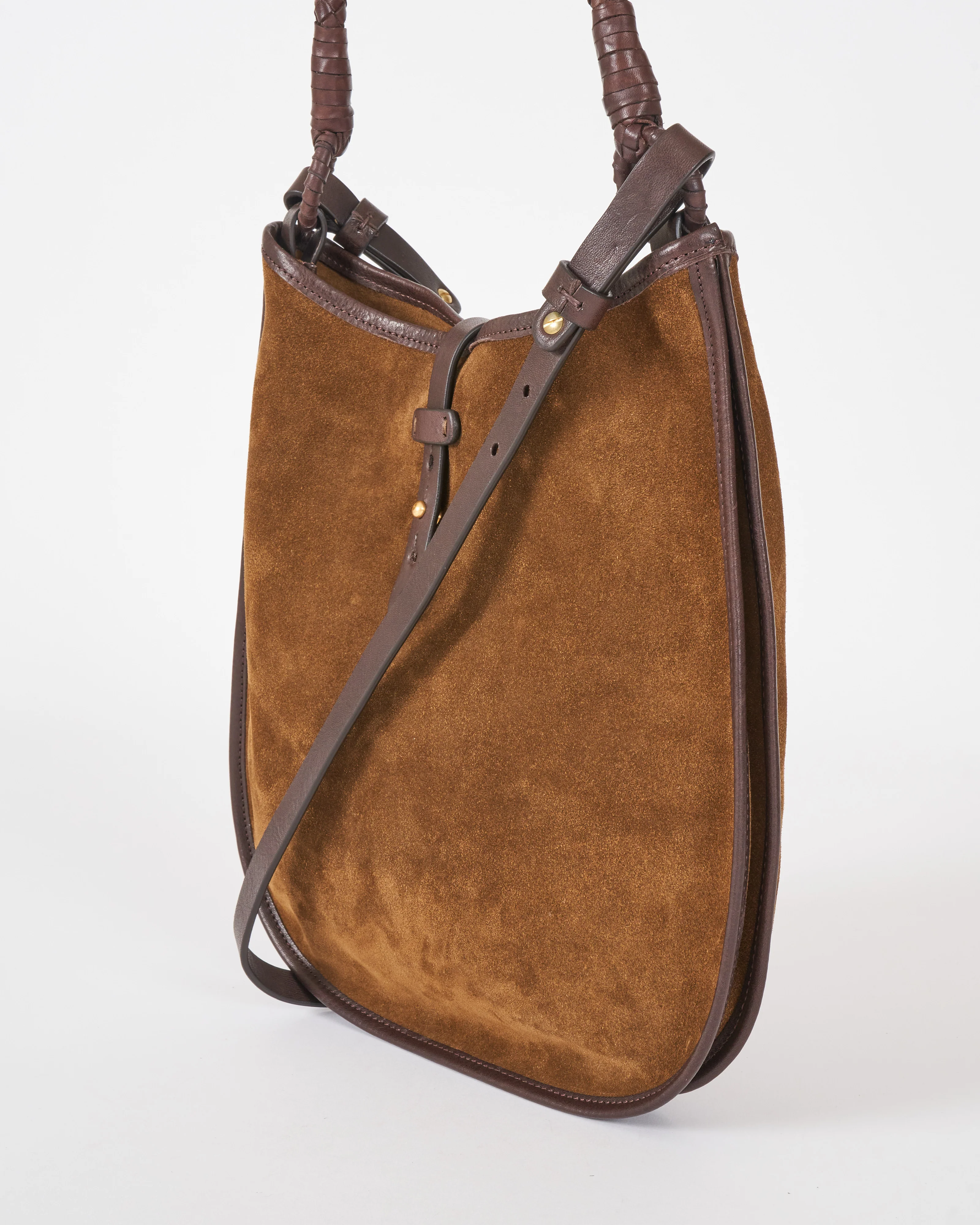 shoulder bag with crossbody strap - sandalo suede - Image 3