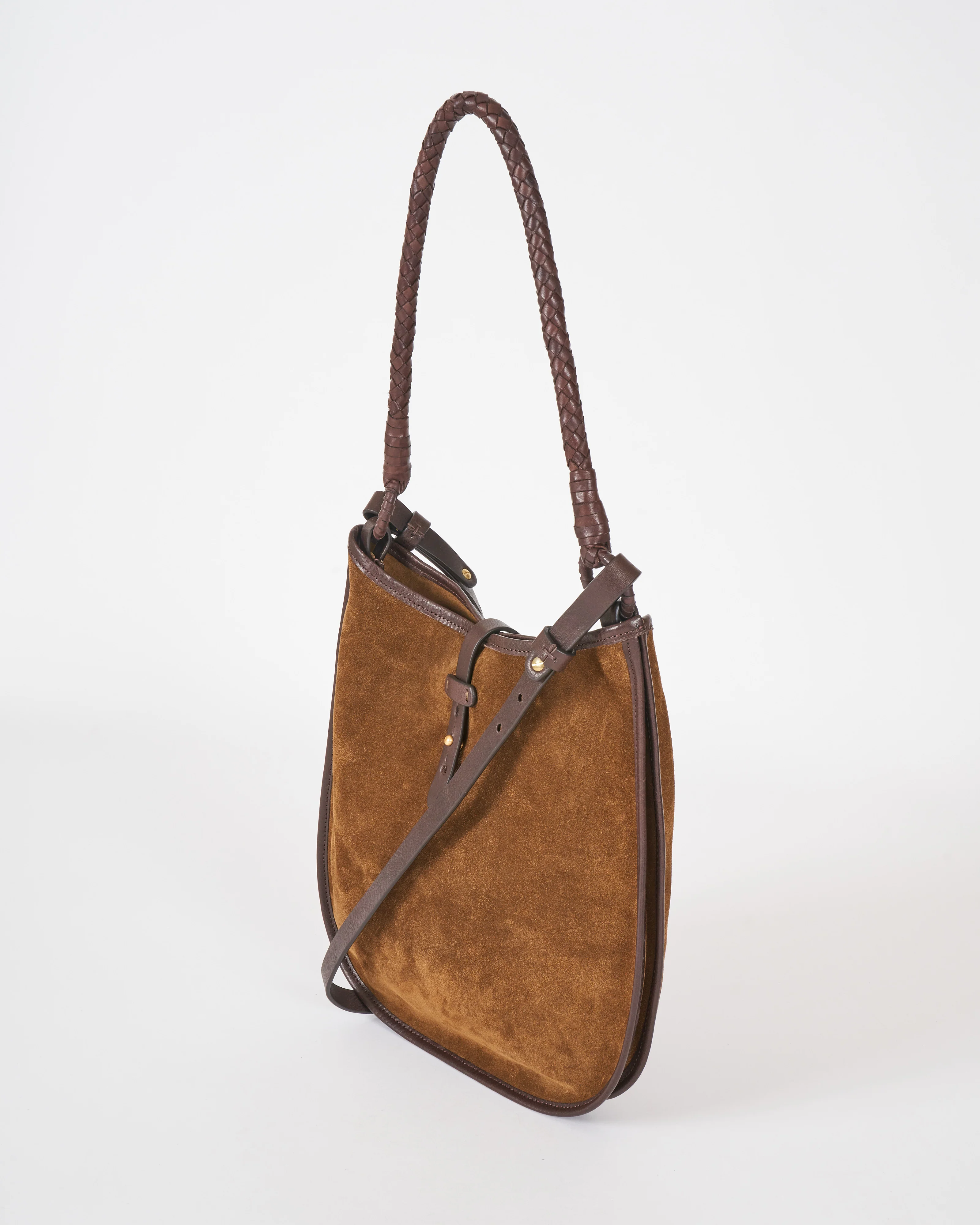 shoulder bag with crossbody strap - sandalo suede - Image 4