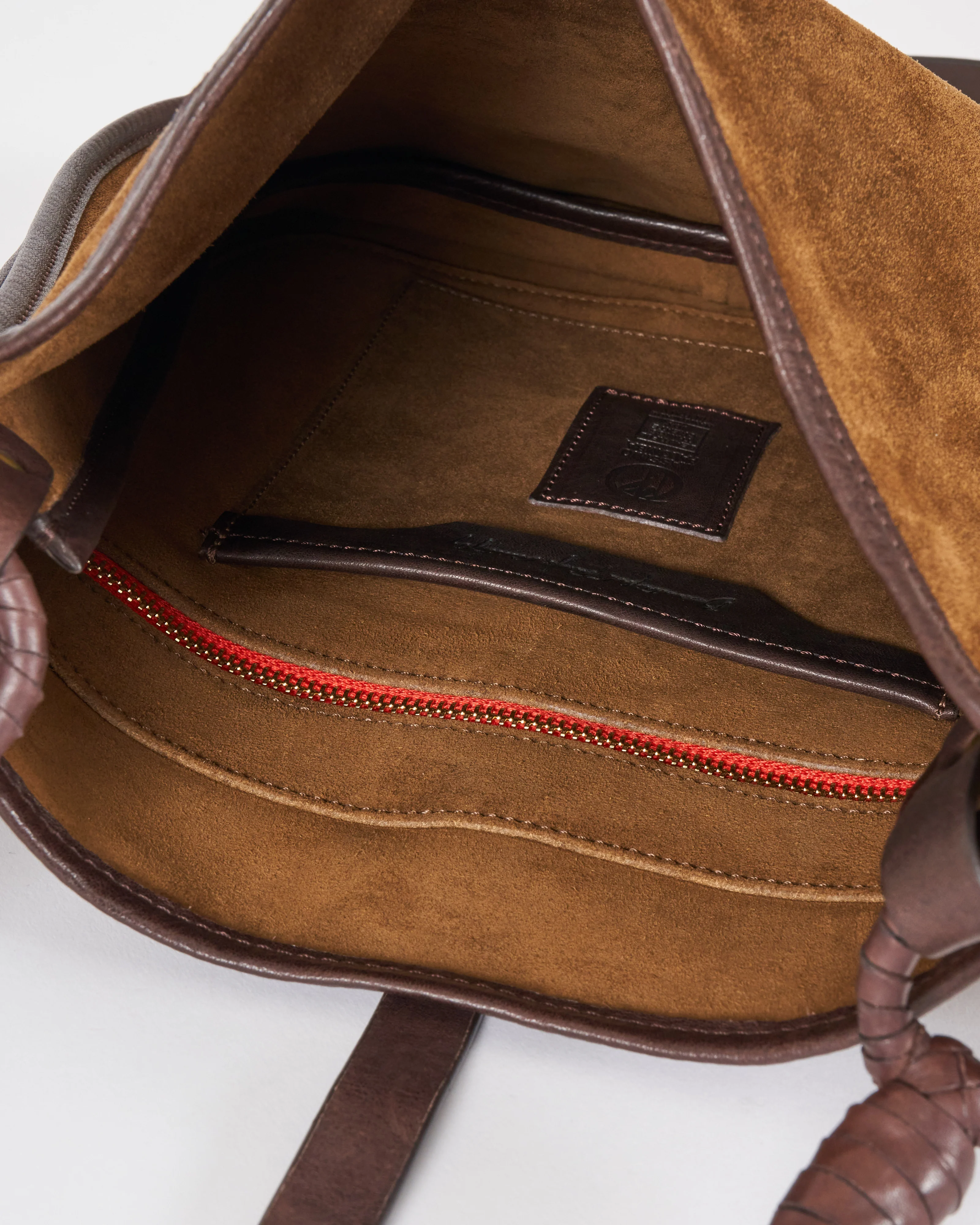 shoulder bag with crossbody strap - sandalo suede - Image 5