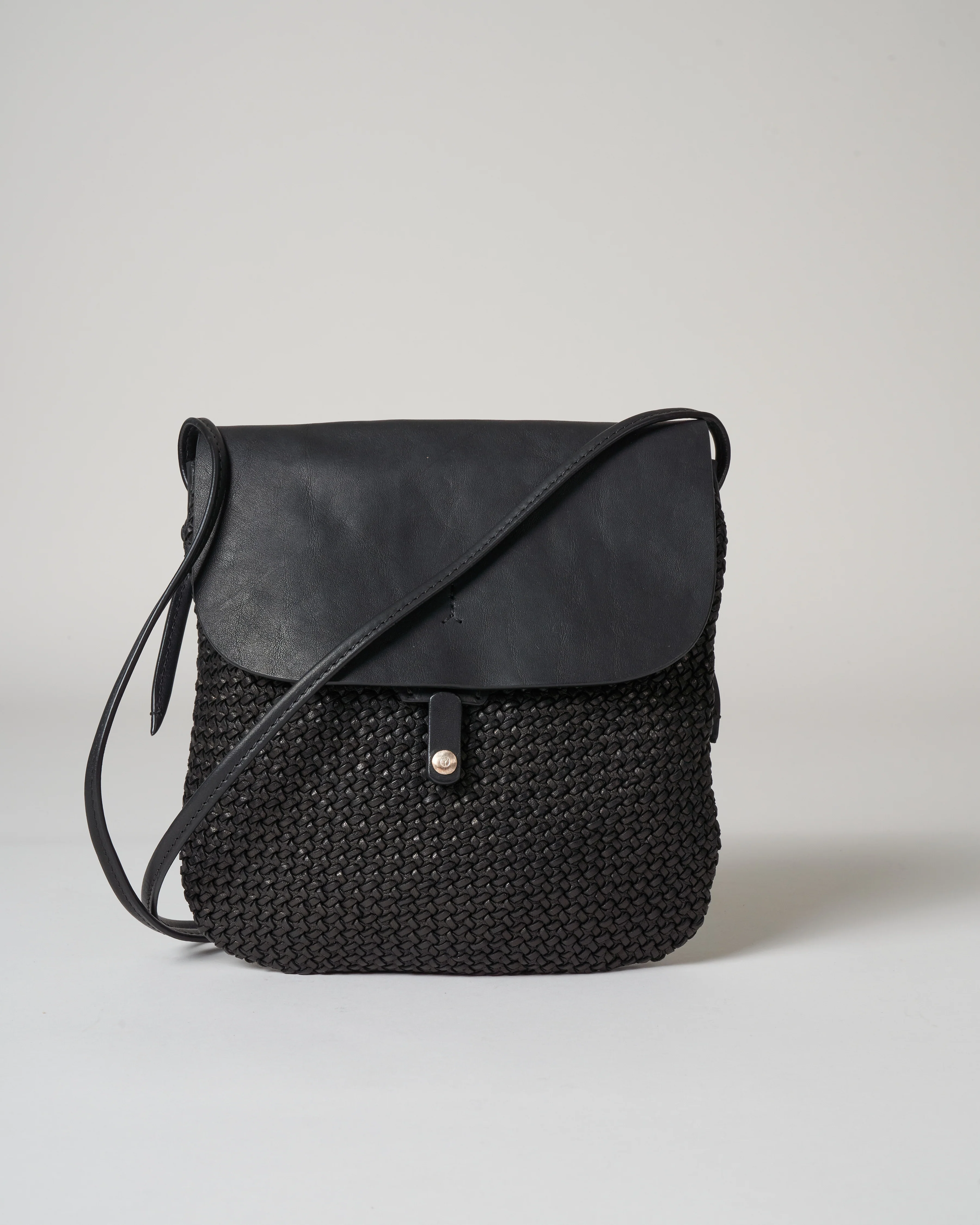 small woven crossbody - black - Image 2