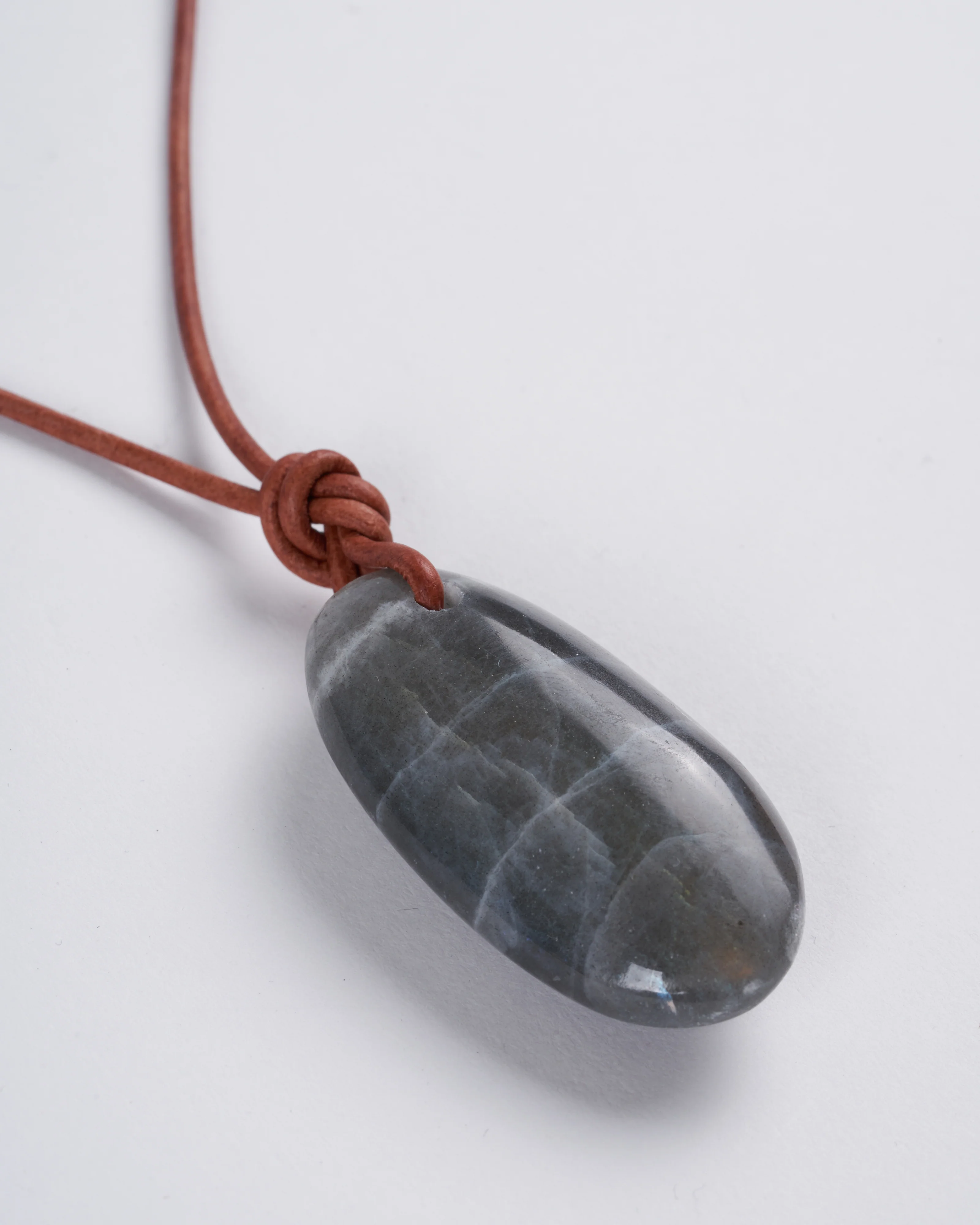 black moonstone on leather - stone black - Image 2