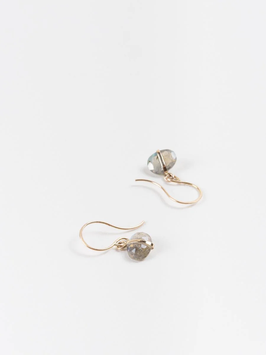 gold labradorite earrings - Image 3