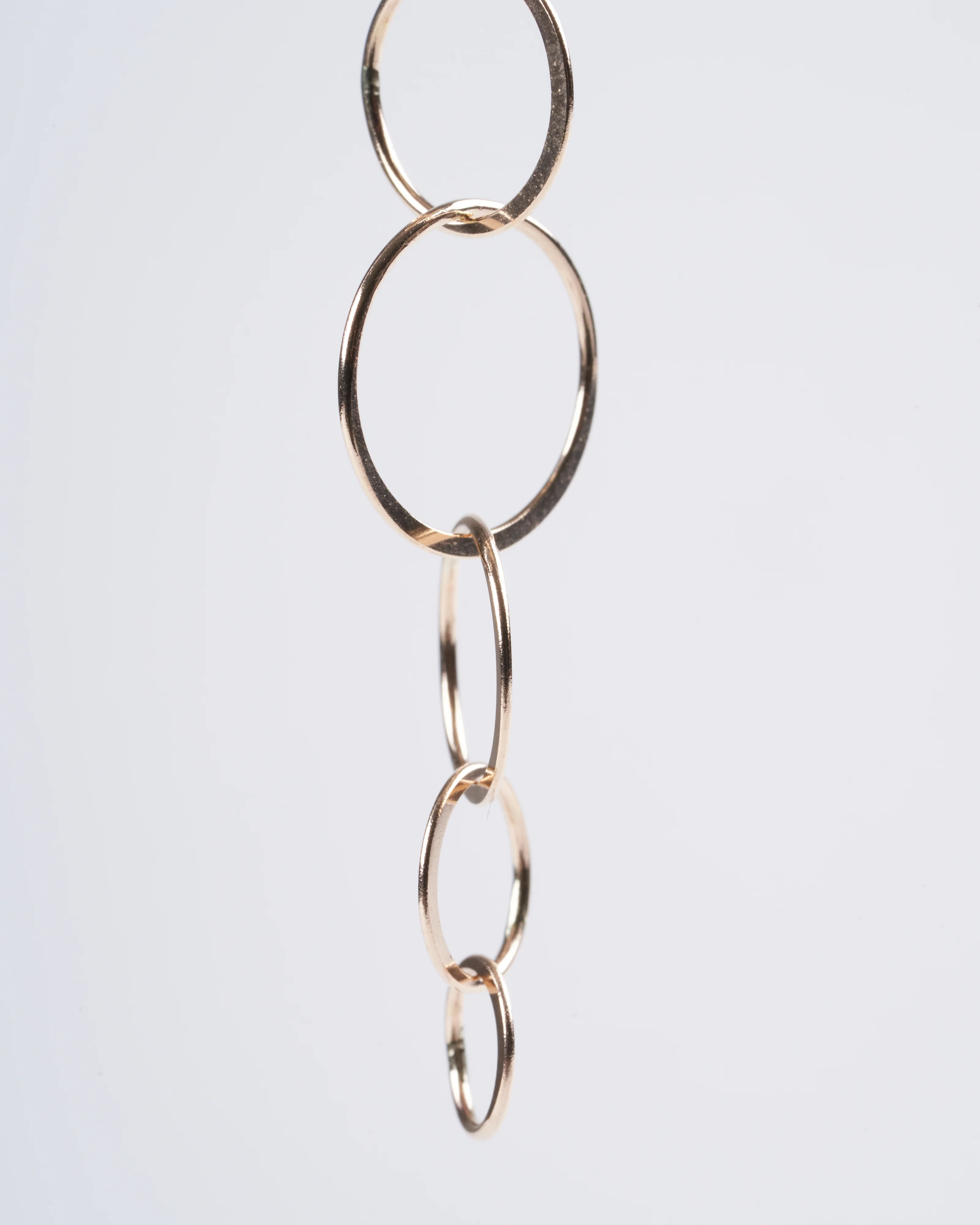 14k gold long lightweight chain earring - Image 3