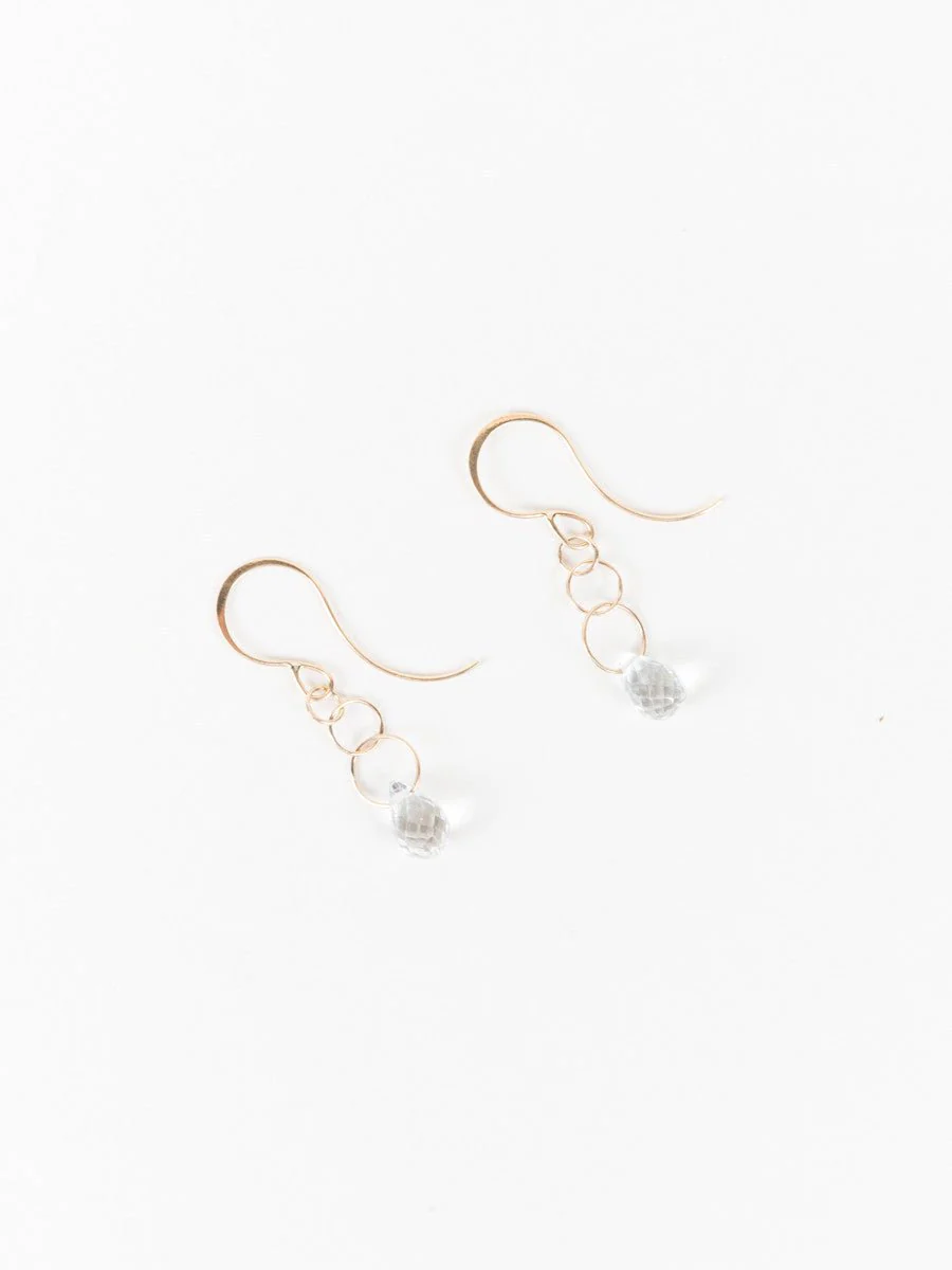 white topaz earring