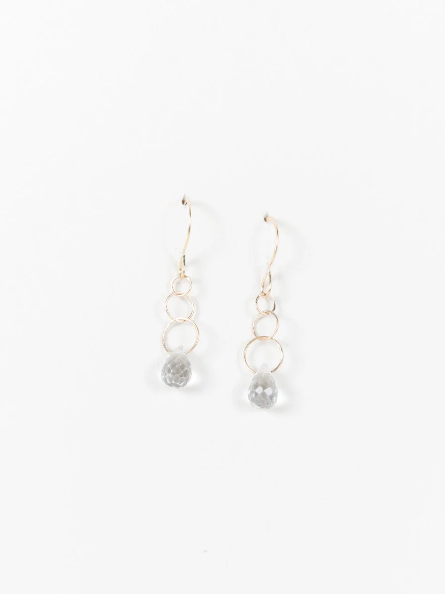 white topaz earring - Image 3