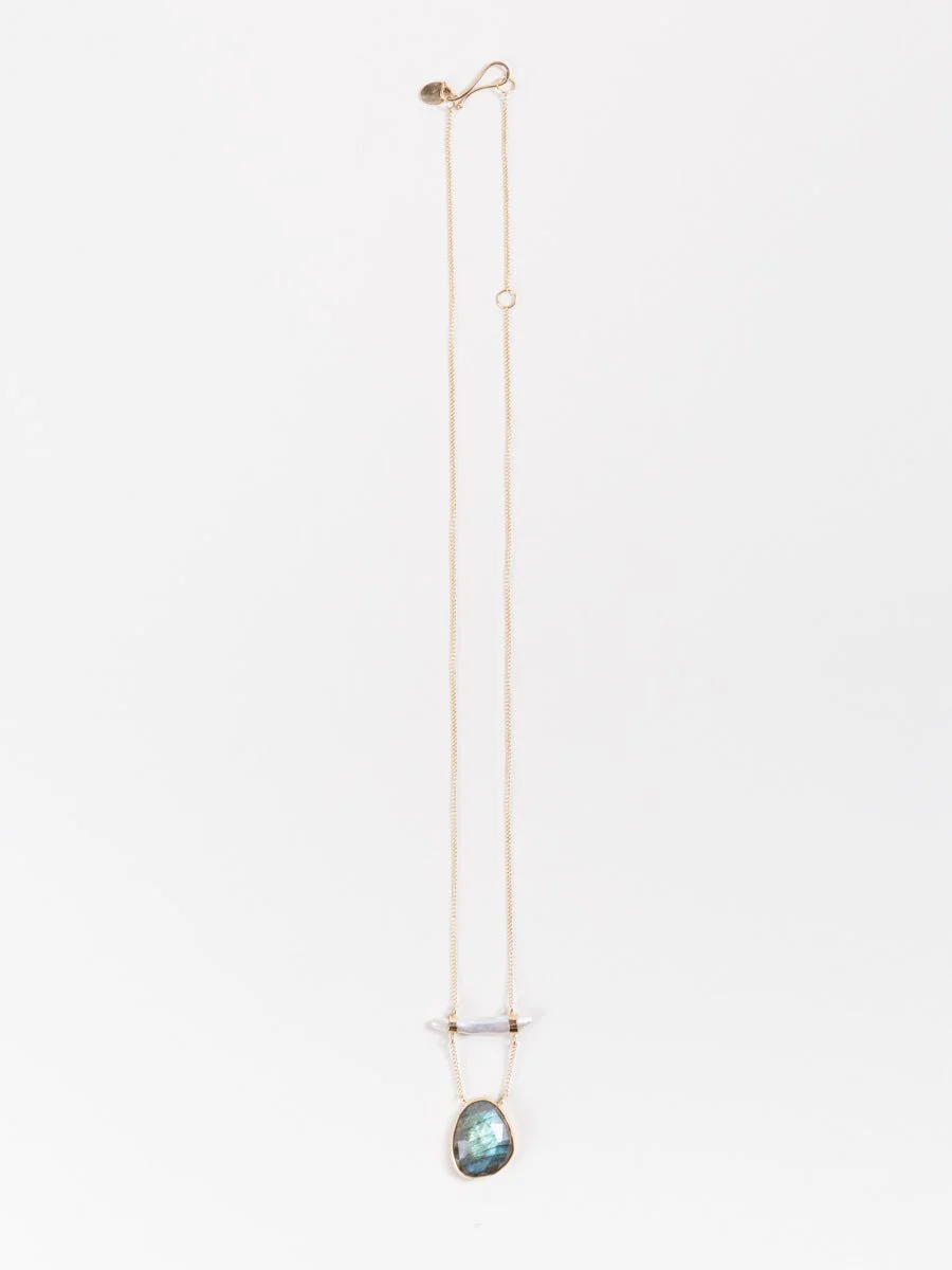 pearl & labradorite necklace - Image 2