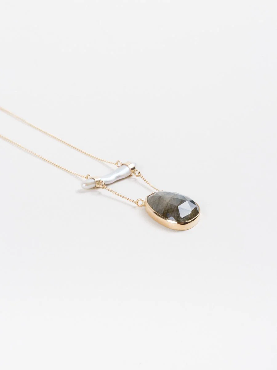 pearl & labradorite necklace - Image 3