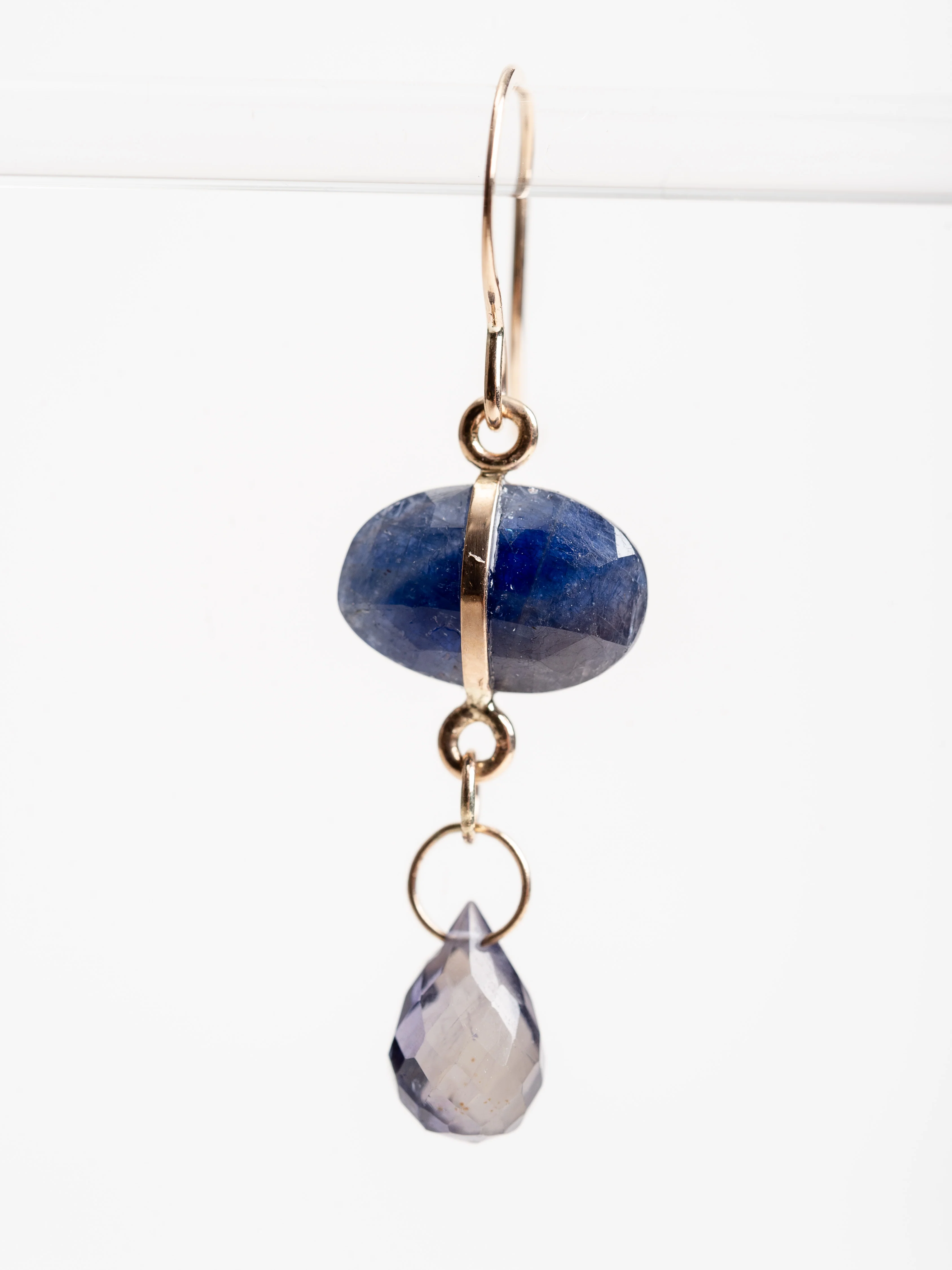 blue sapphire and iolite earrings - Image 2