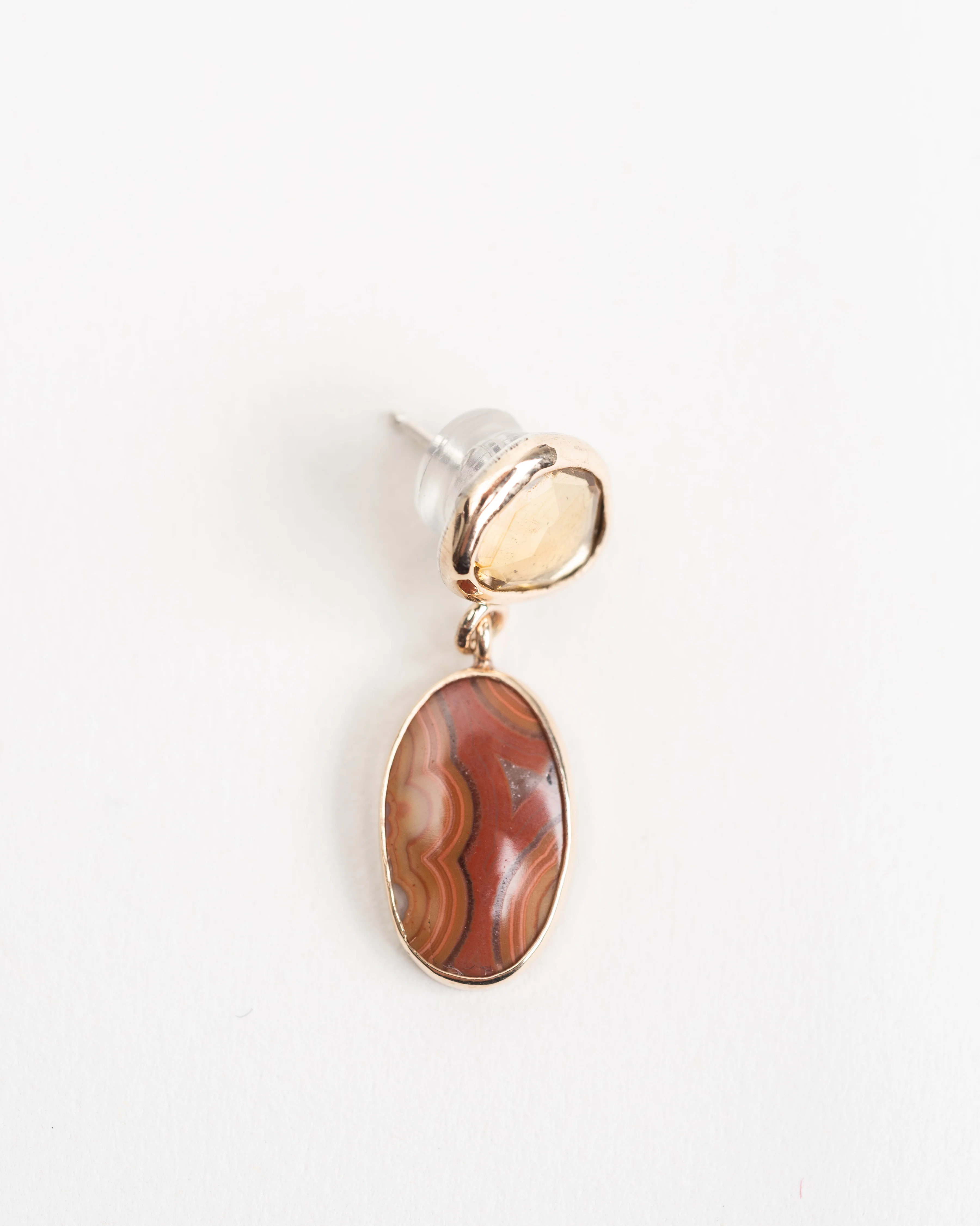 citrine & agate drop earrings - Image 2