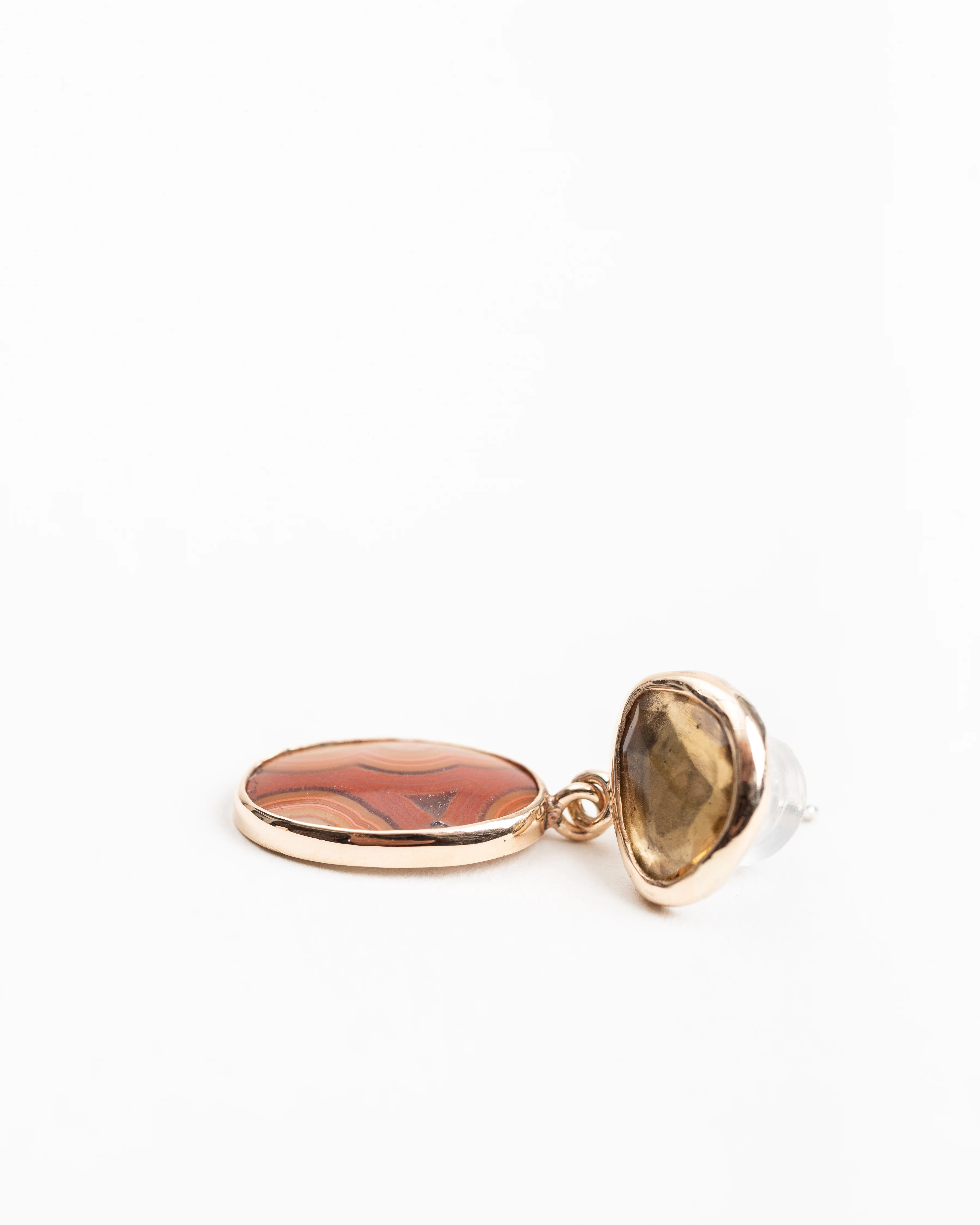 citrine & agate drop earrings - Image 3