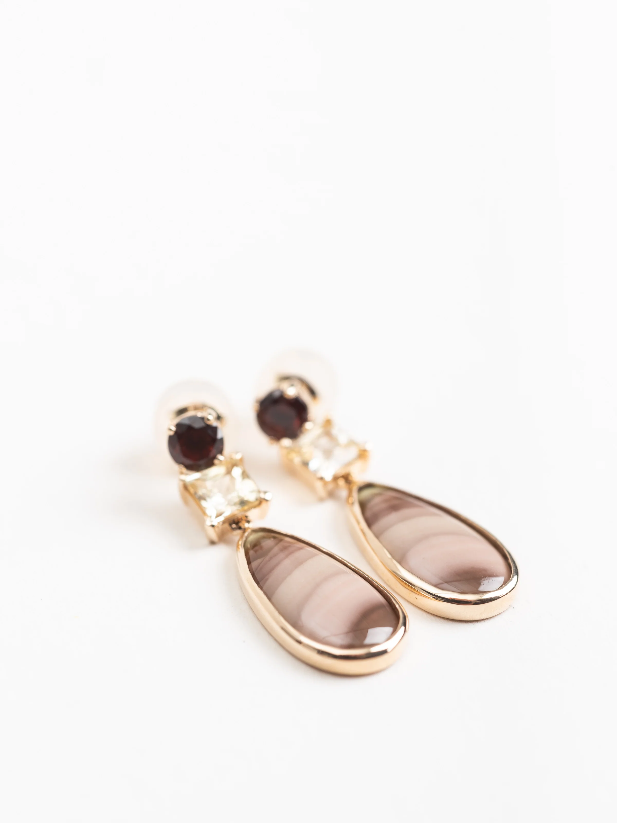 garnet, sapphire & jasper drop earrings - Image 2