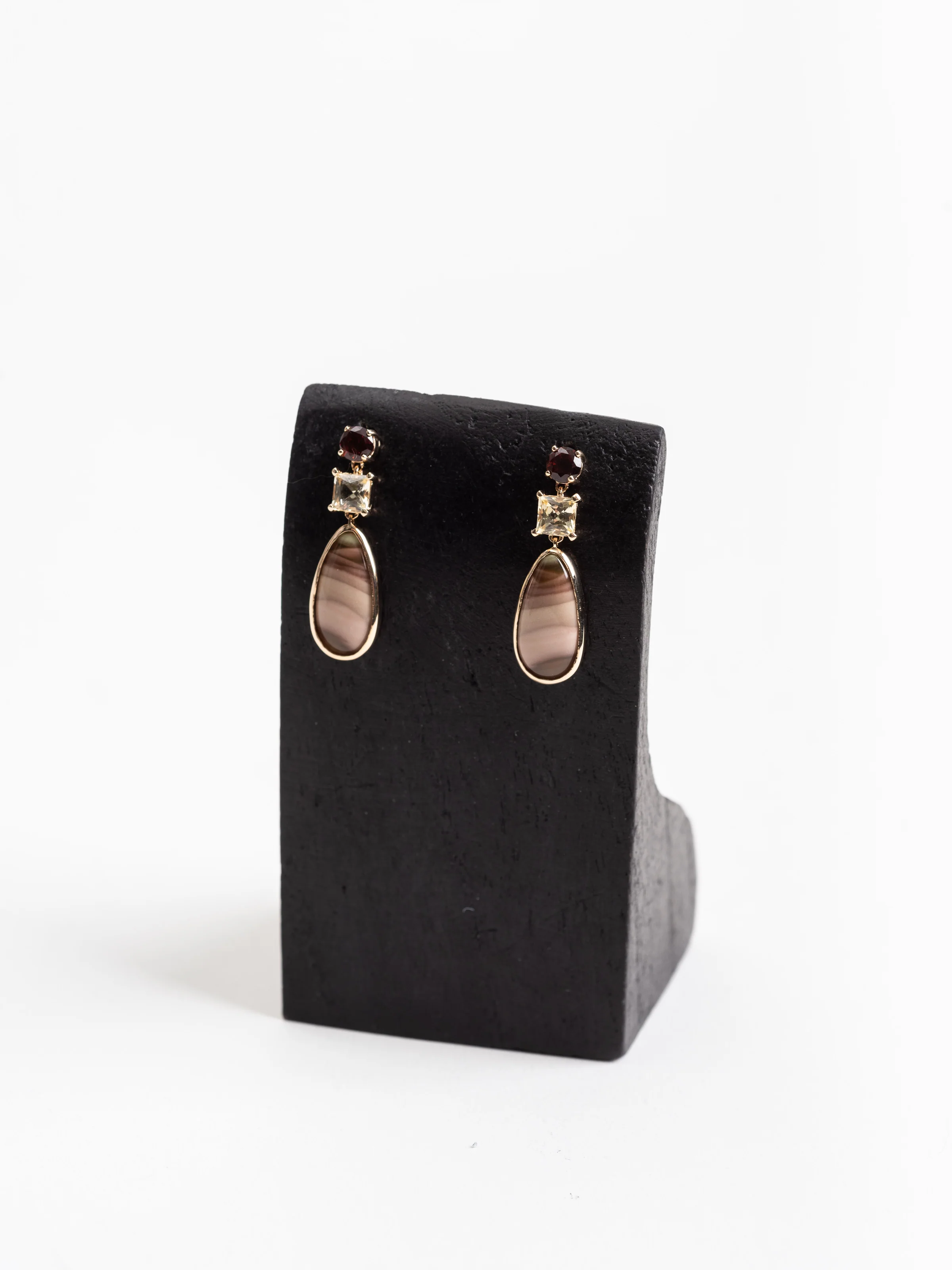 garnet, sapphire & jasper drop earrings - Image 5