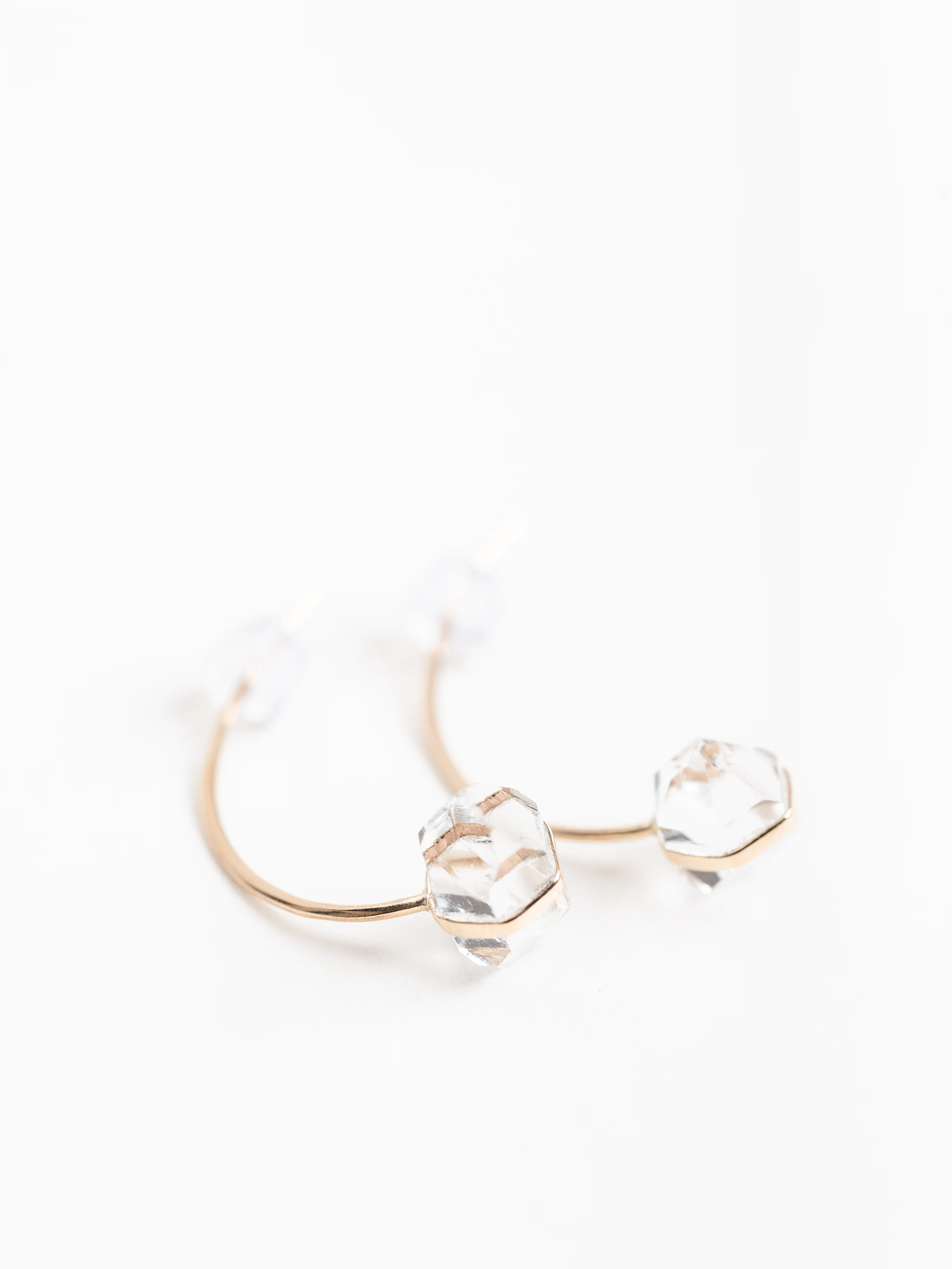 herkimer diamond tail back earrings - Image 2