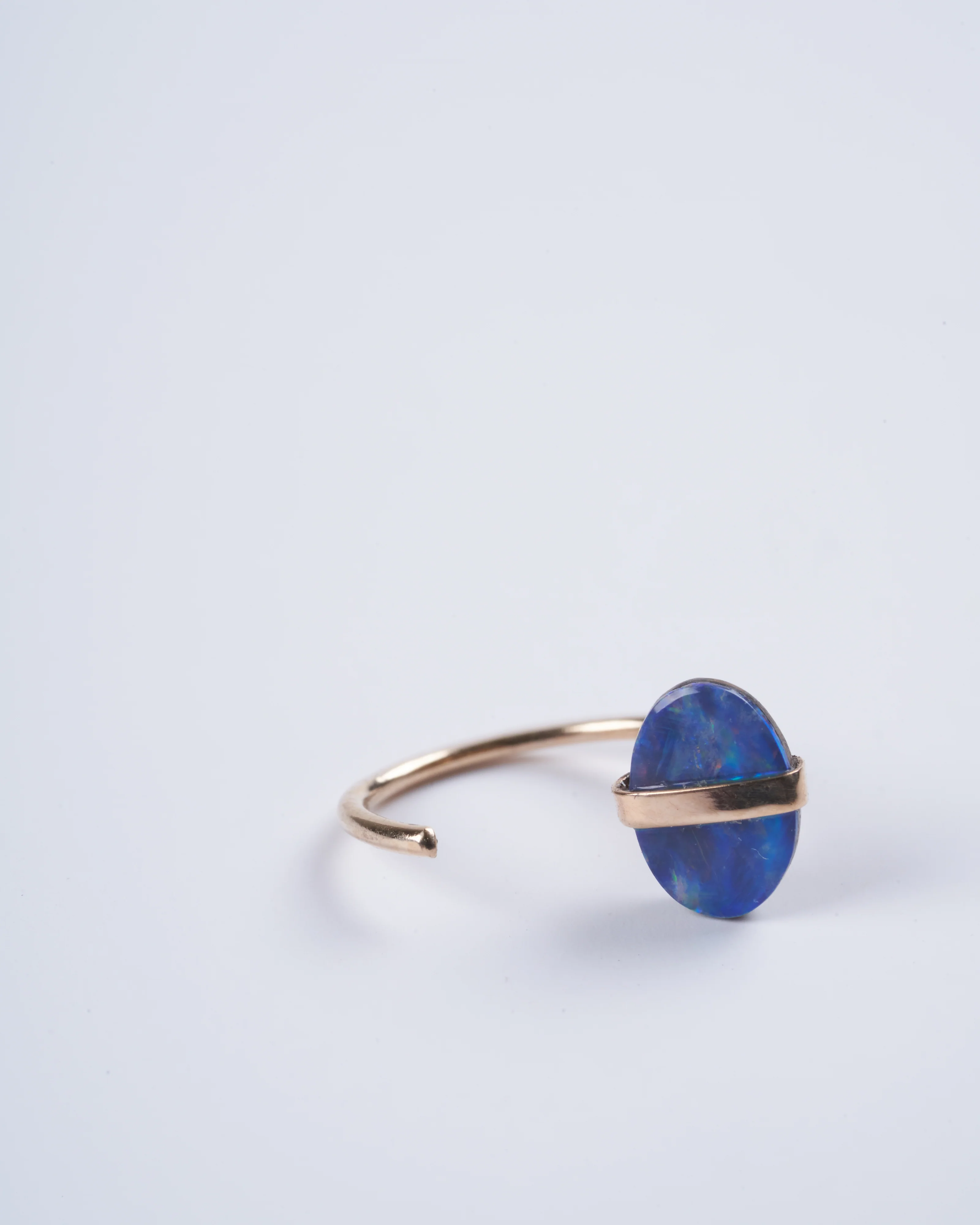 limited edition  bezel wrapped australian opal hug earring - Image 3