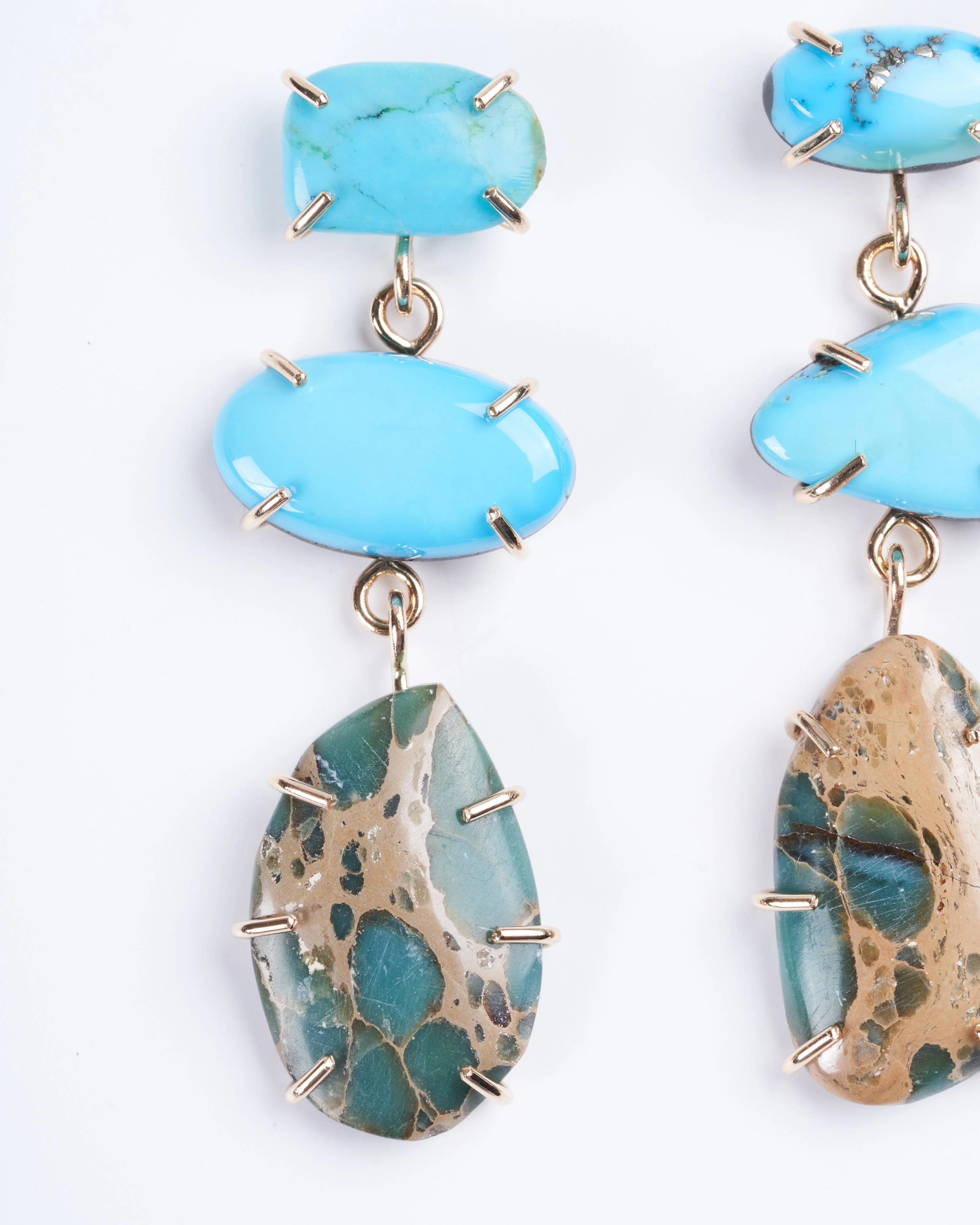 limited edition turquoise and variscite earring - blue - Image 3