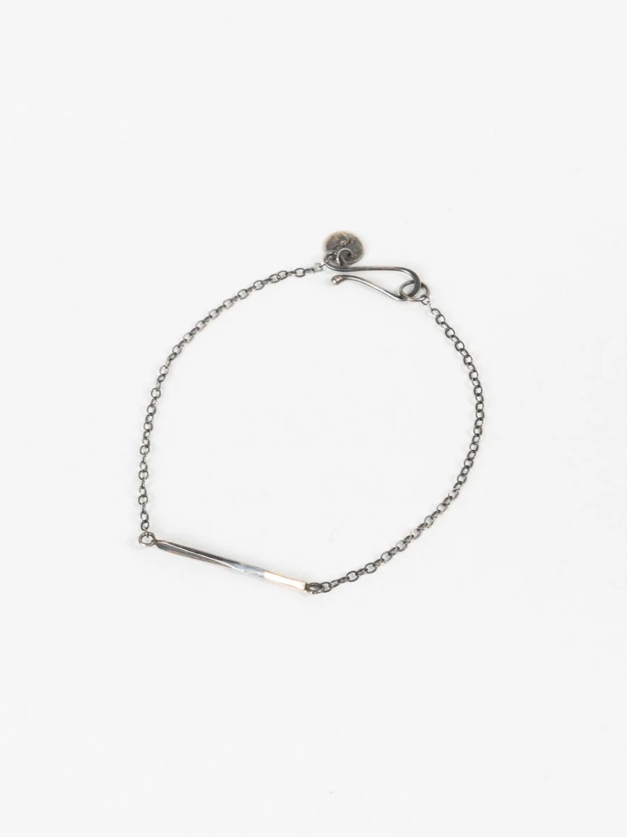 mixed metal bar bracelet - Image 2
