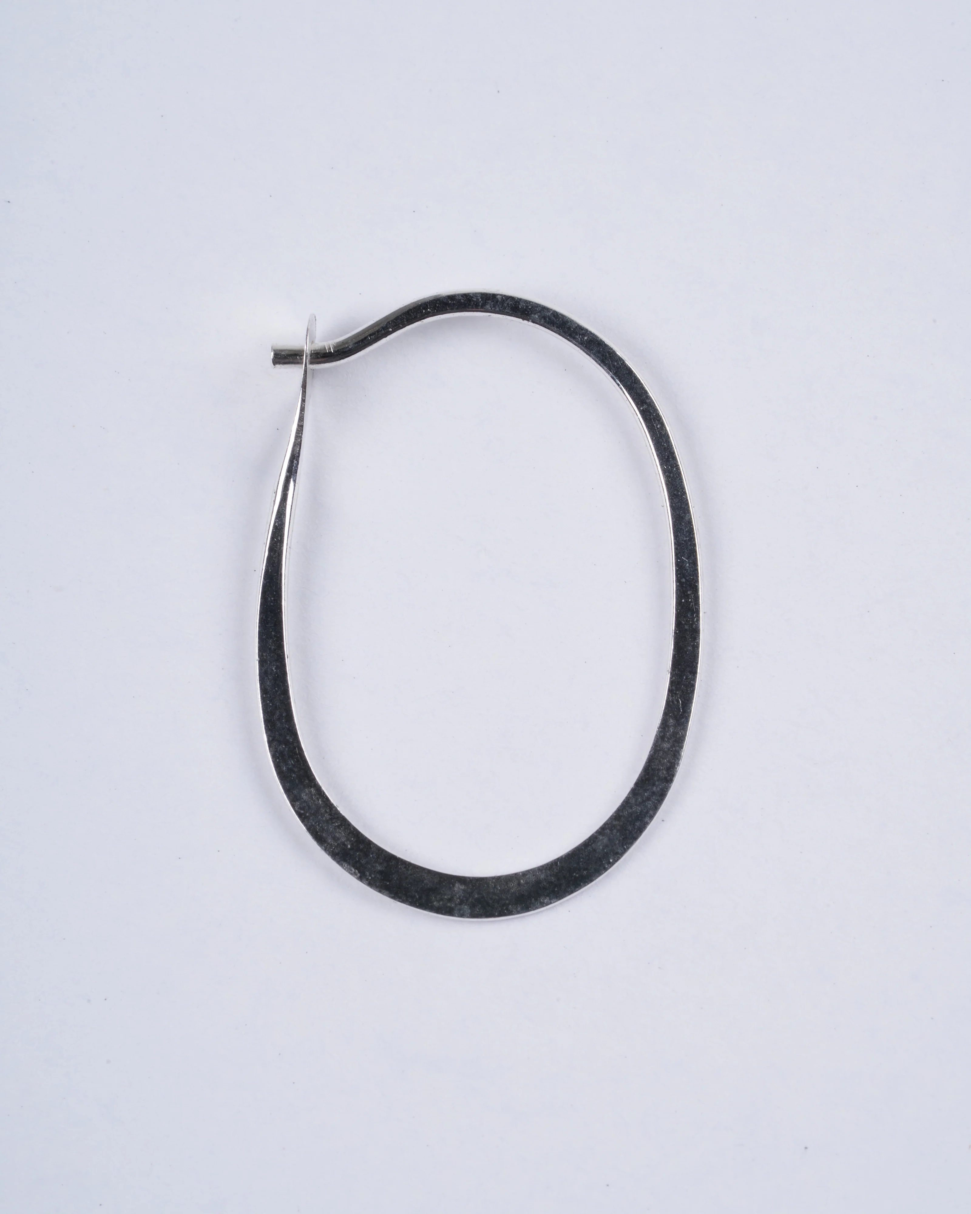 oval forged hoops silver - silver - Image 3