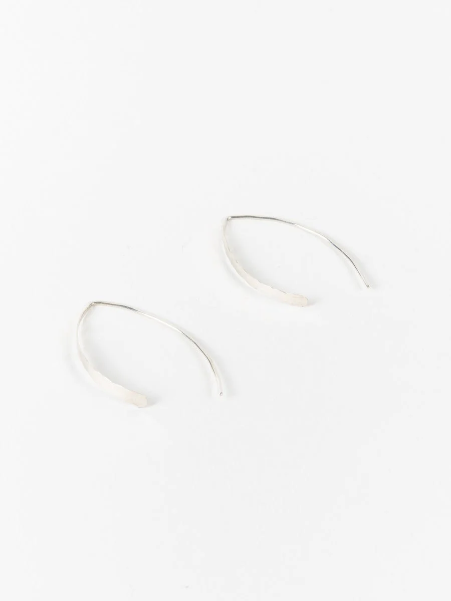 wishbone earring - sterling silver - Image 2