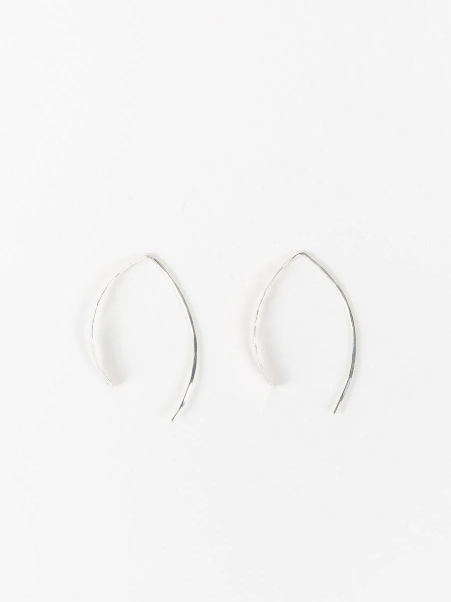 wishbone earring - sterling silver - Image 3