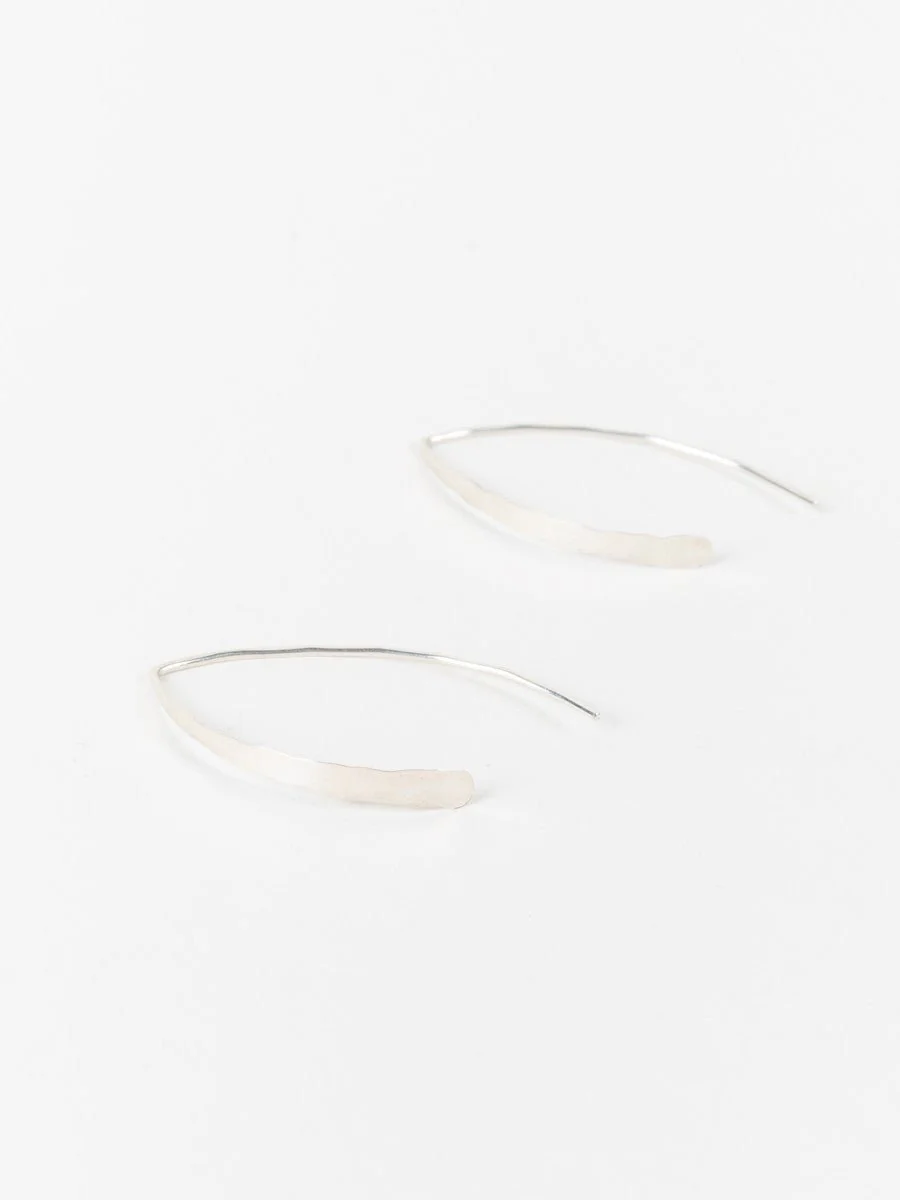 wishbone earring - sterling silver - Image 4