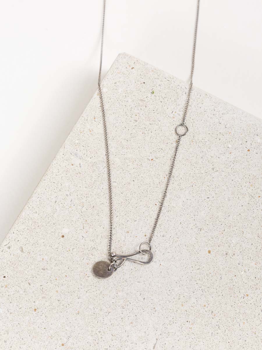oval and circle charm necklace - Image 3