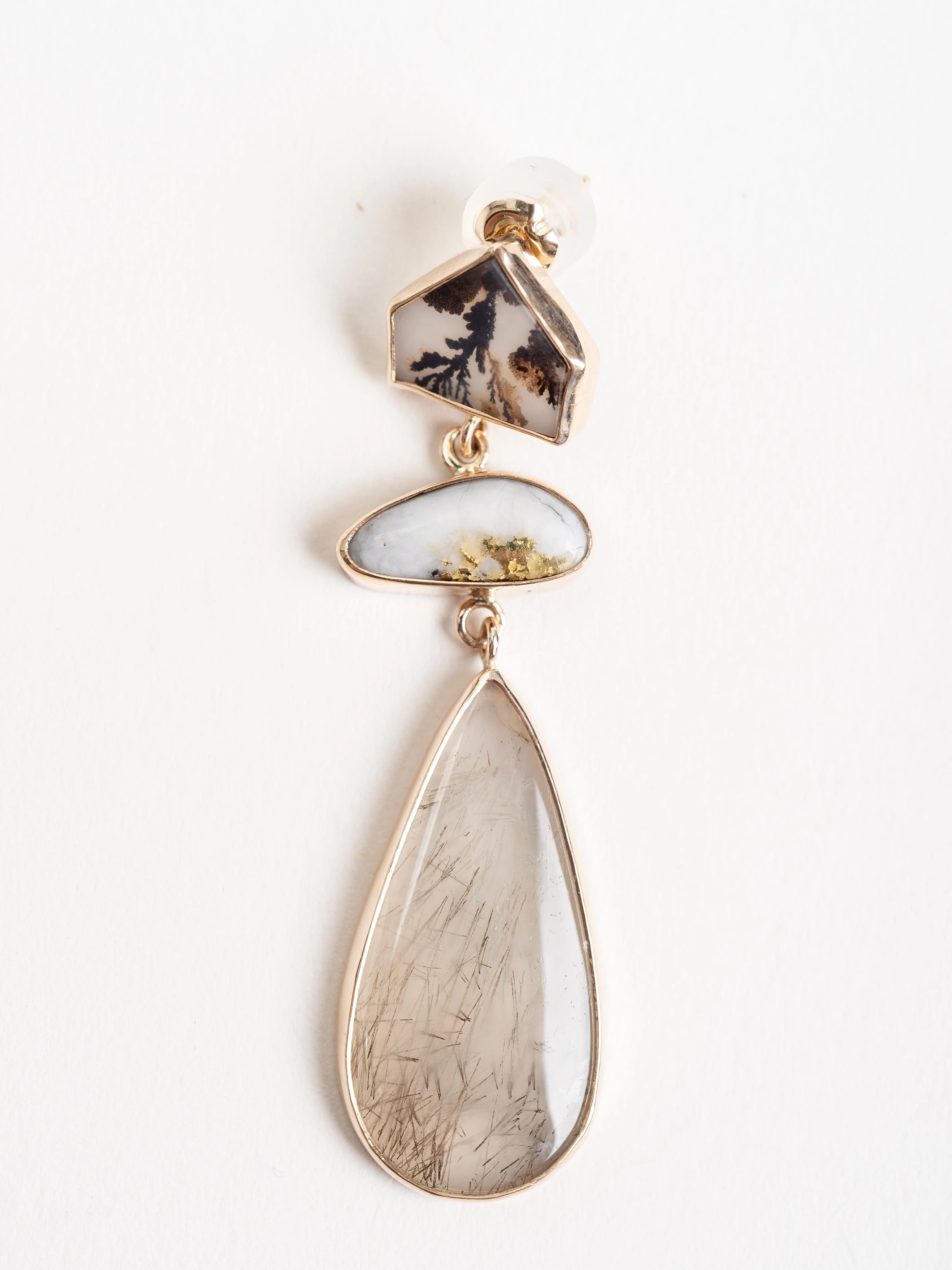 one of a kind triple drop mismatch earring - Image 3