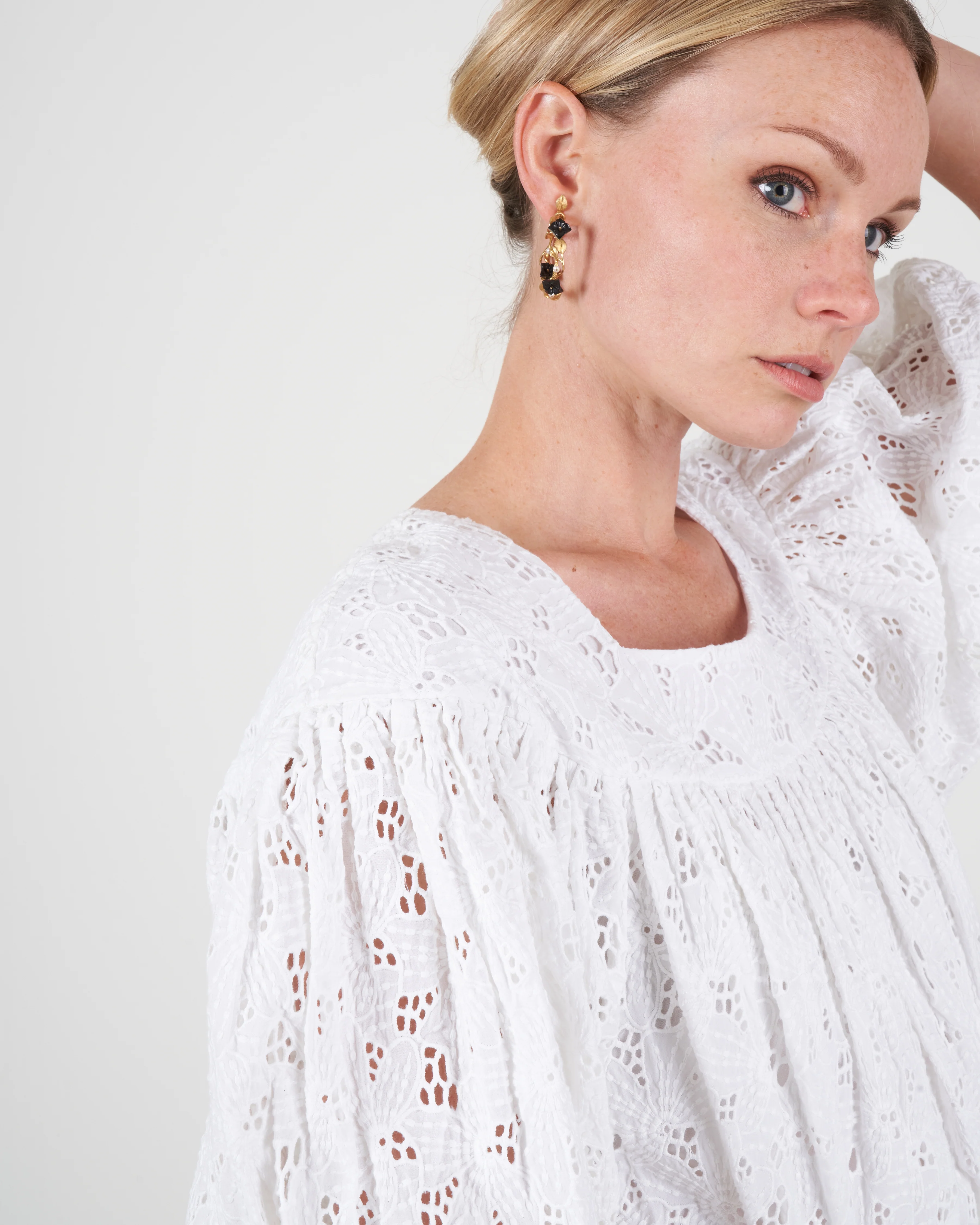 agustin eyelet dress - white - Image 2