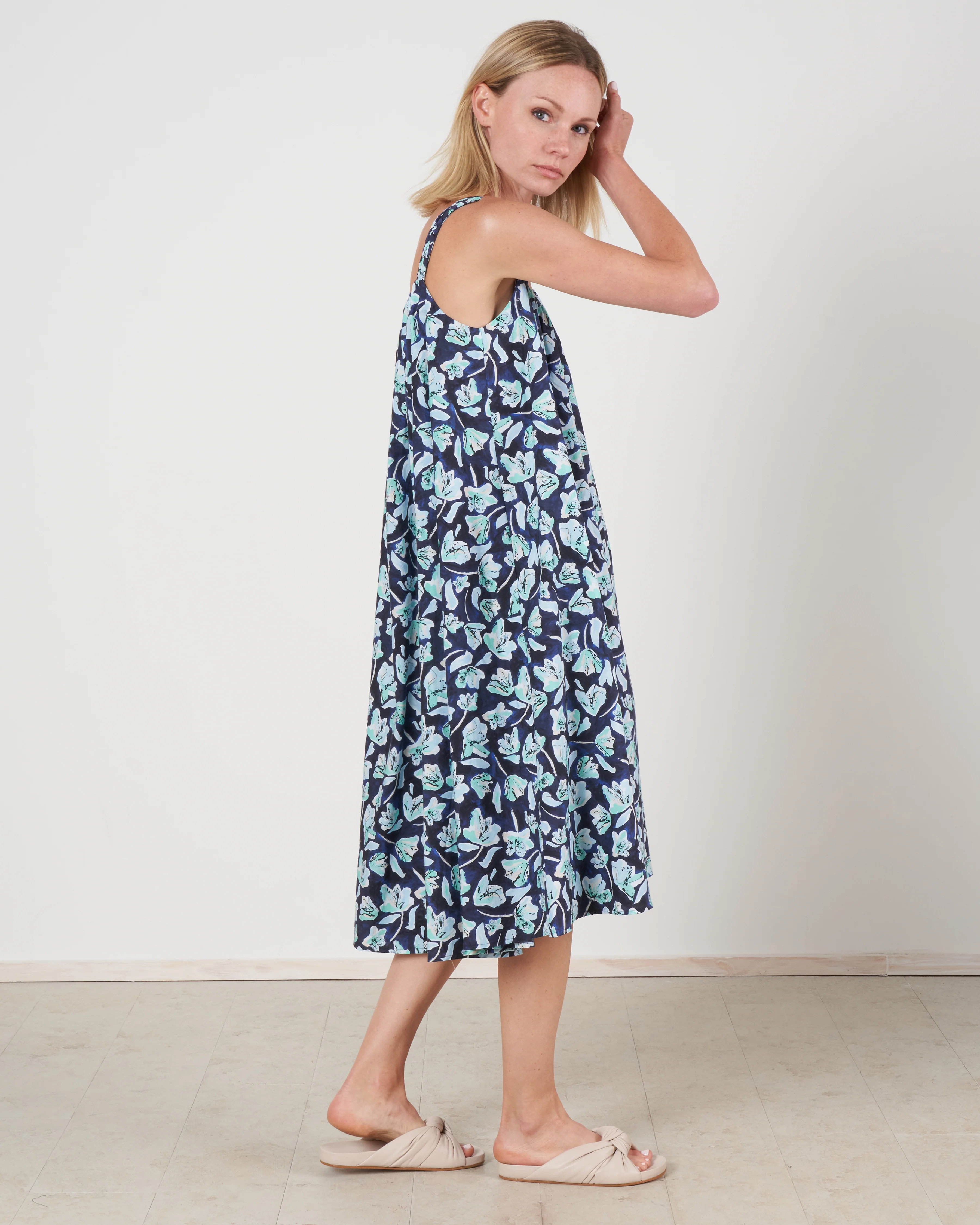akumal dress - blue floral - Image 2