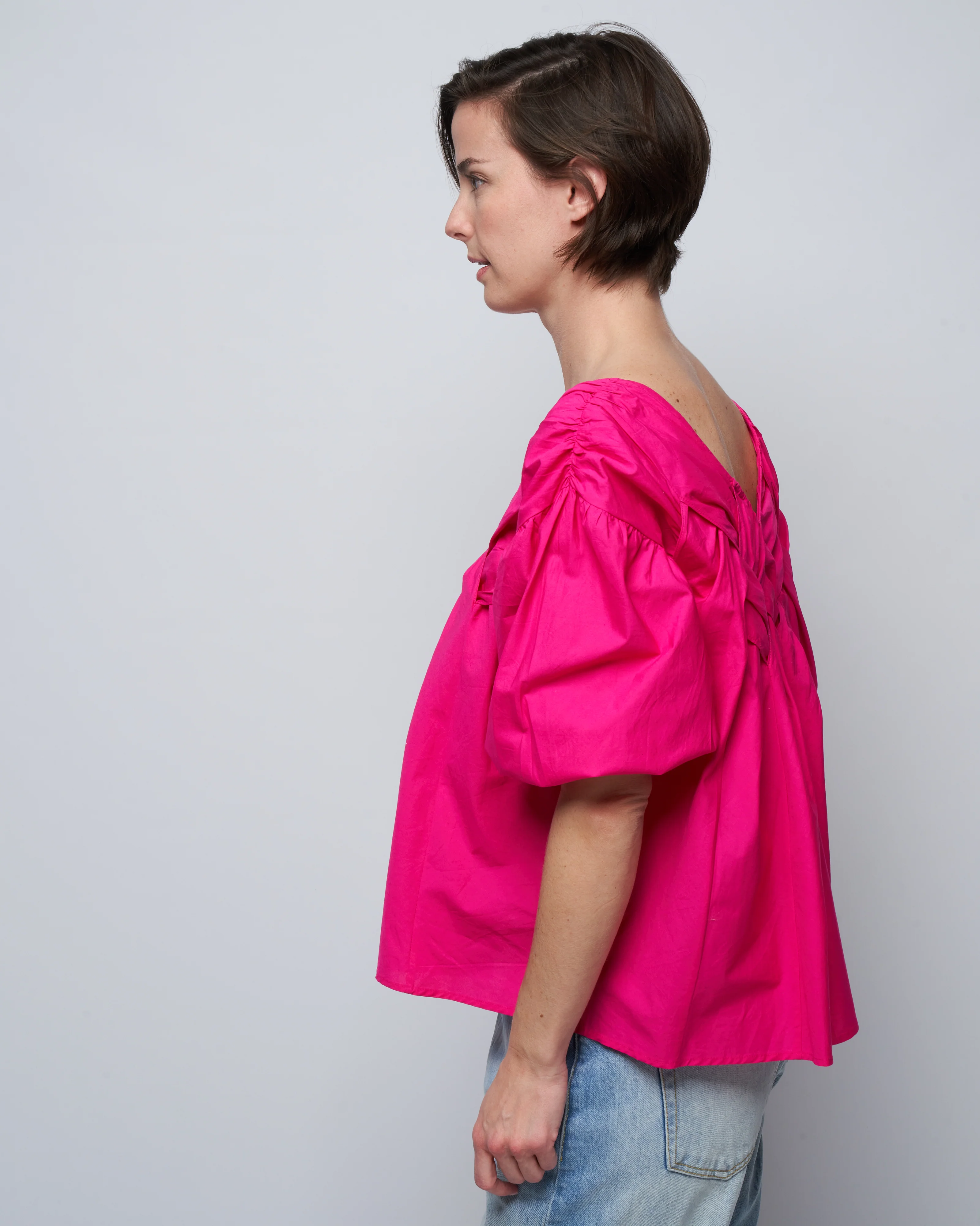 antares blouse - magenta - Image 3