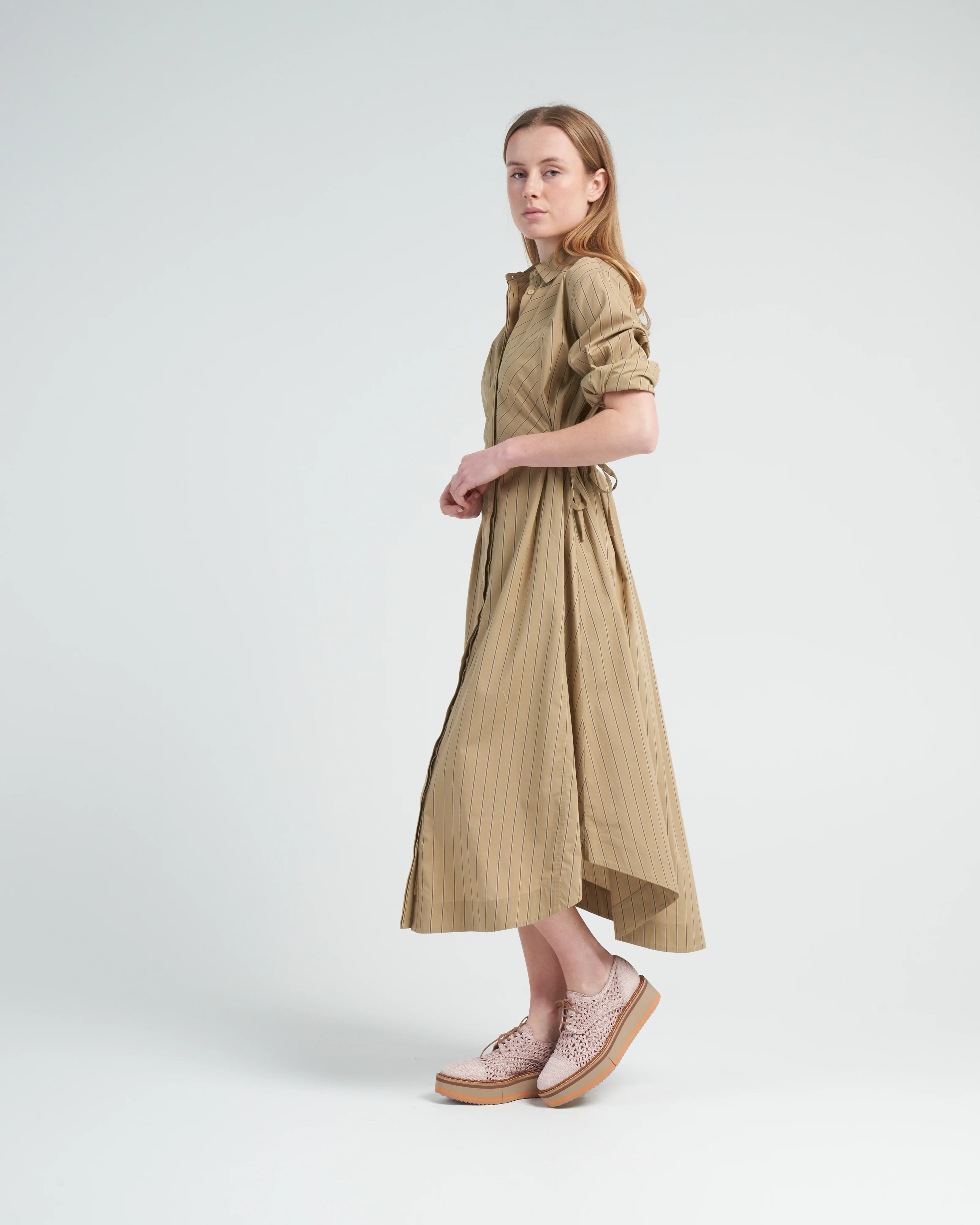 bellport stripe dress - mustard stripe - Image 3