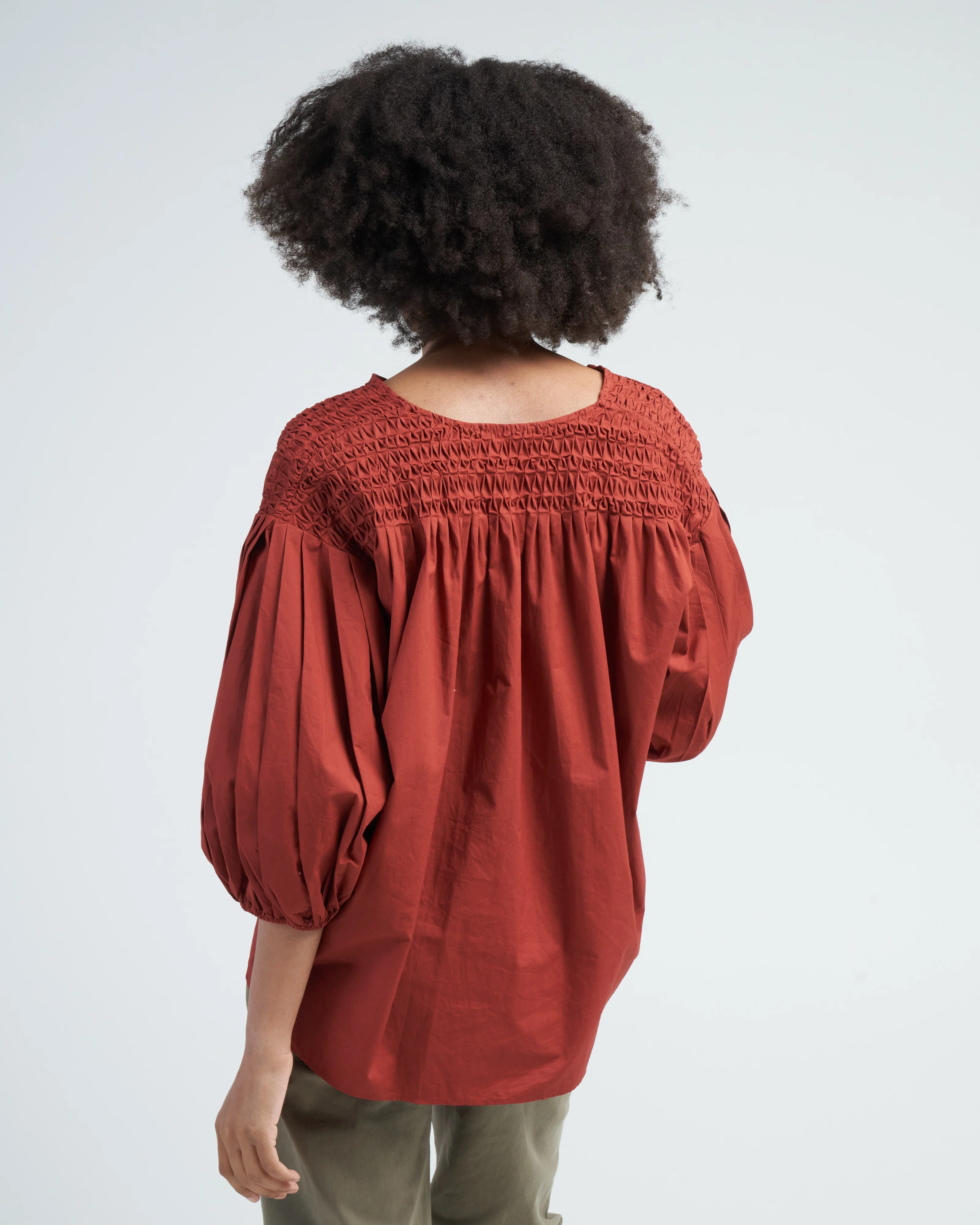 dalen woven top - terracotta - Image 4