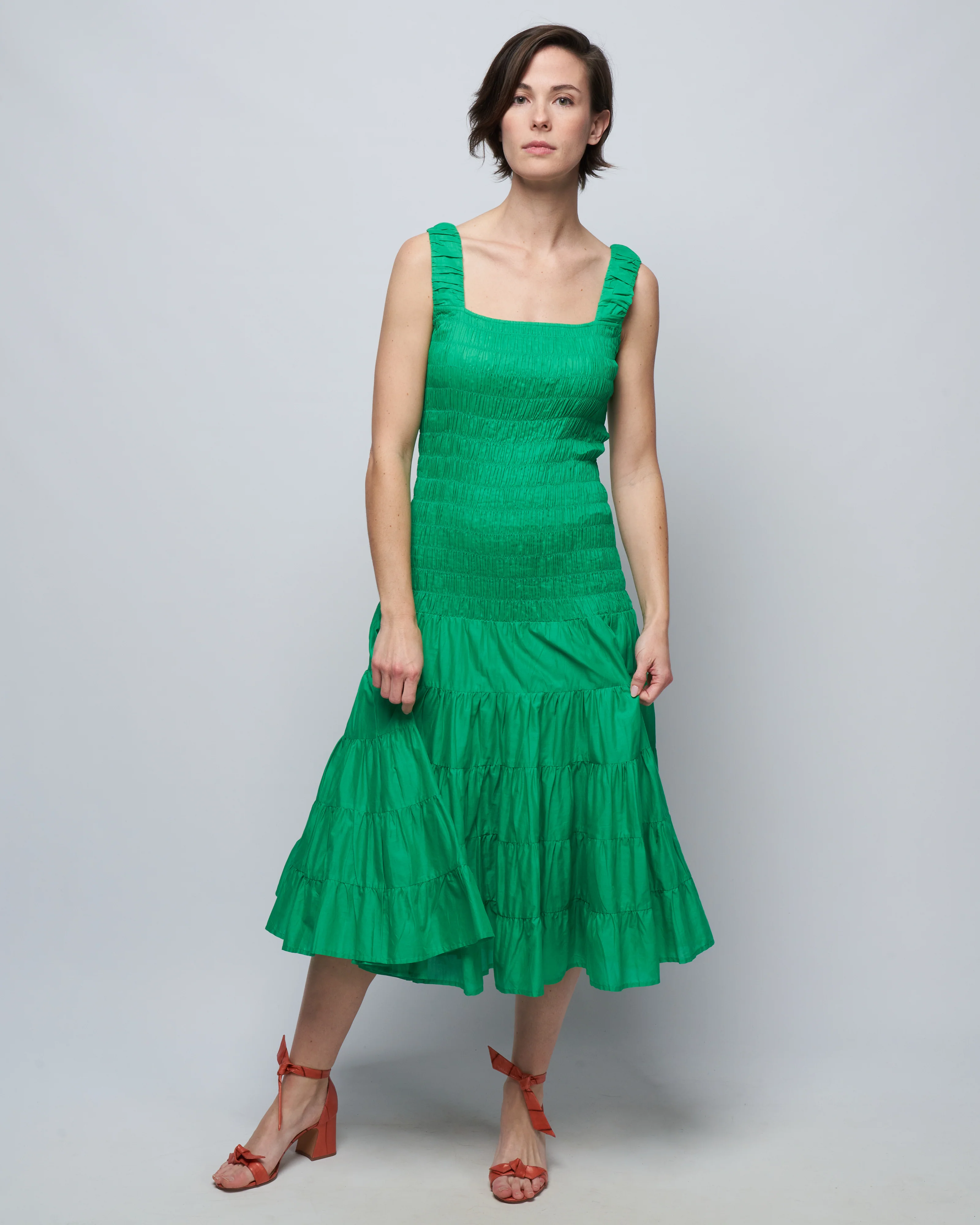 freja dress - kelly green - Image 2