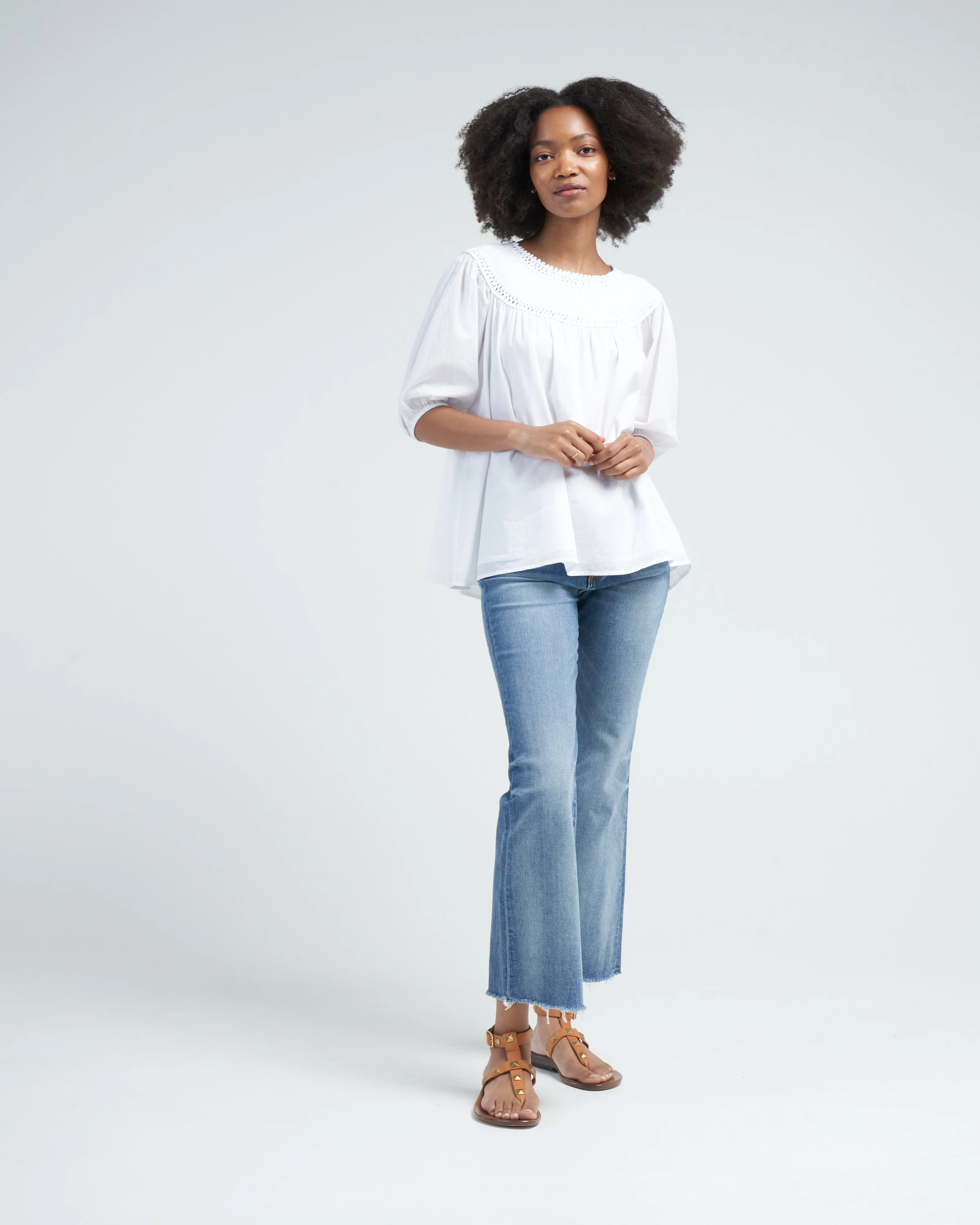 marfa woven top - white - Image 2
