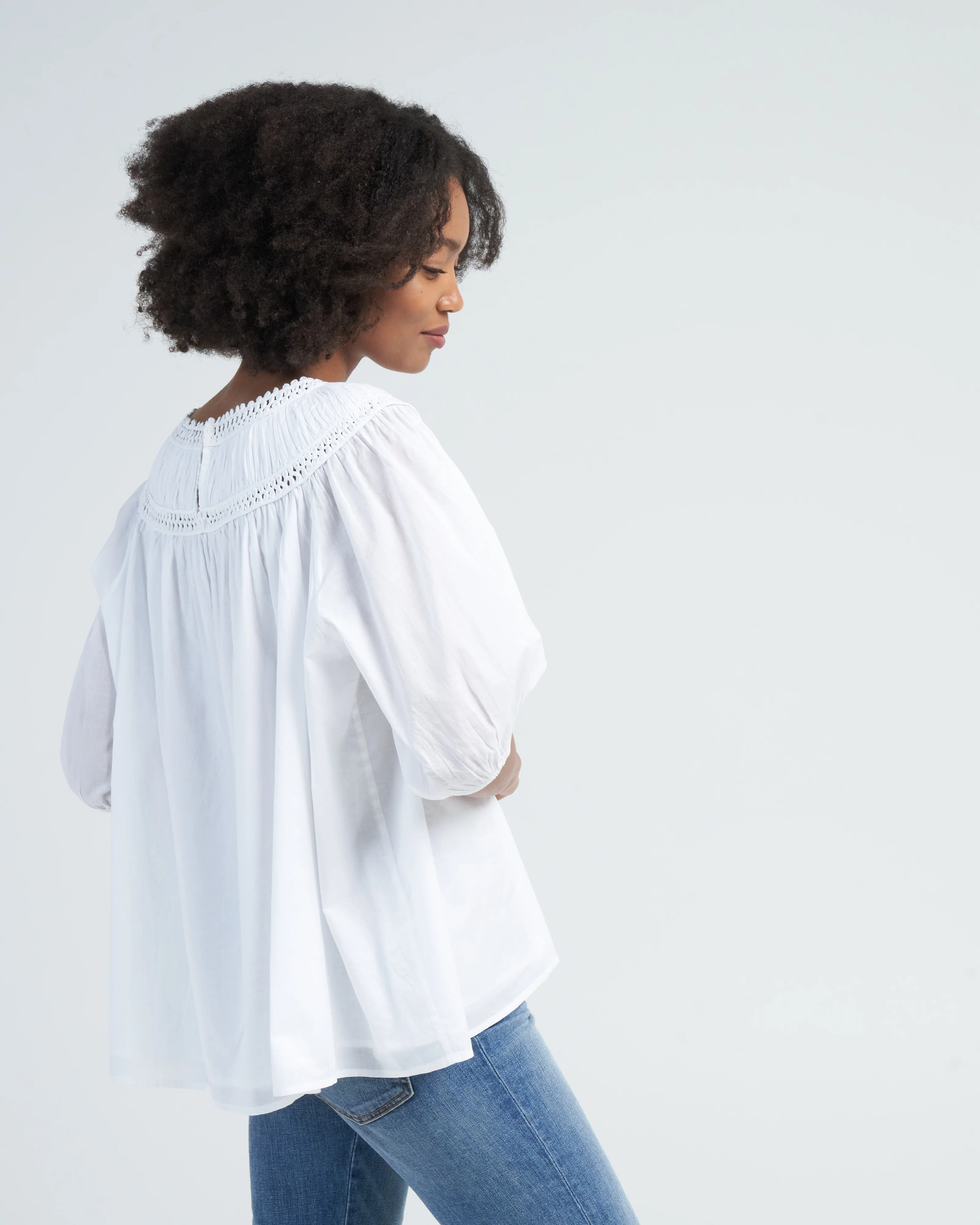 marfa woven top - white - Image 3