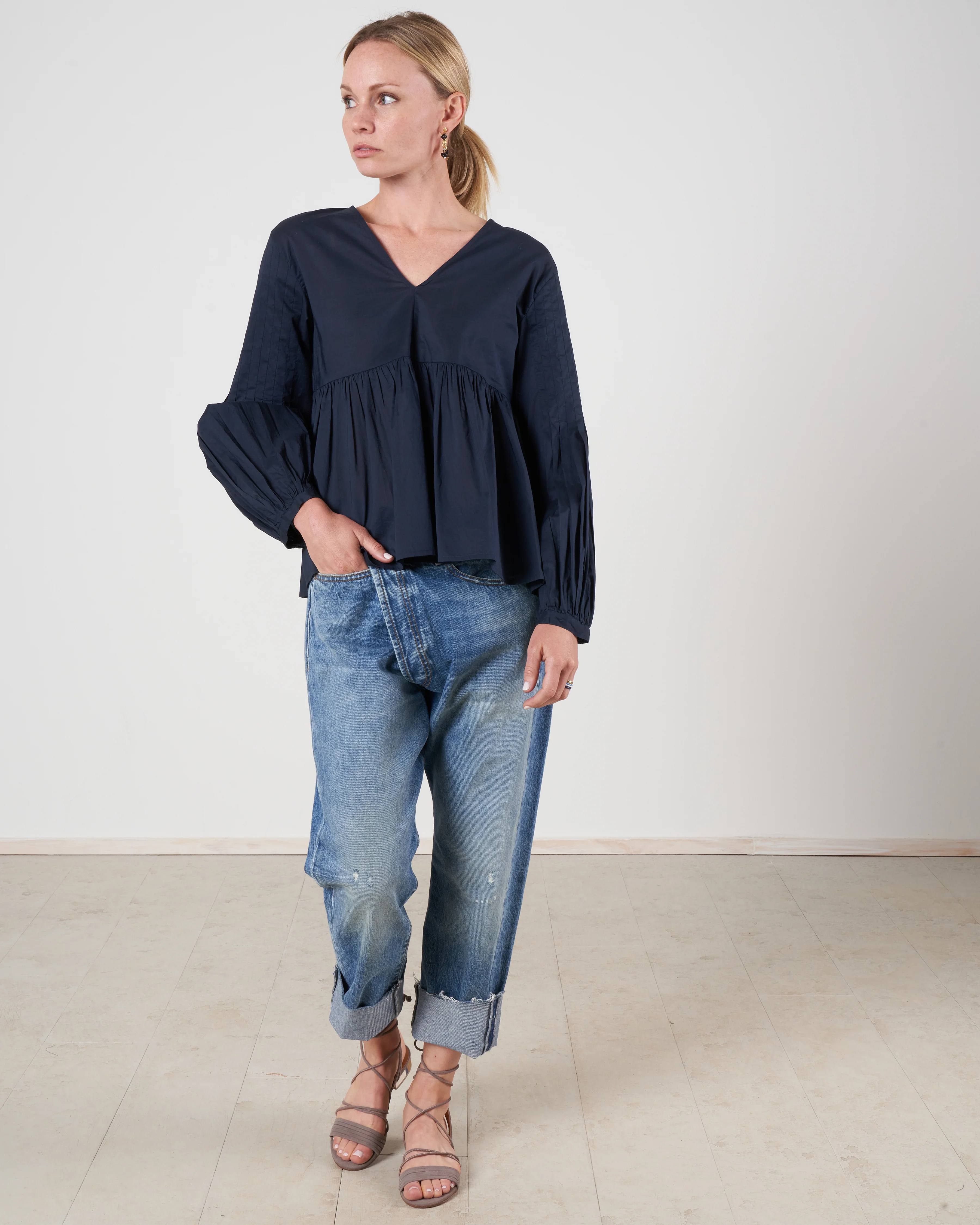 mita blouse - navy - Image 2