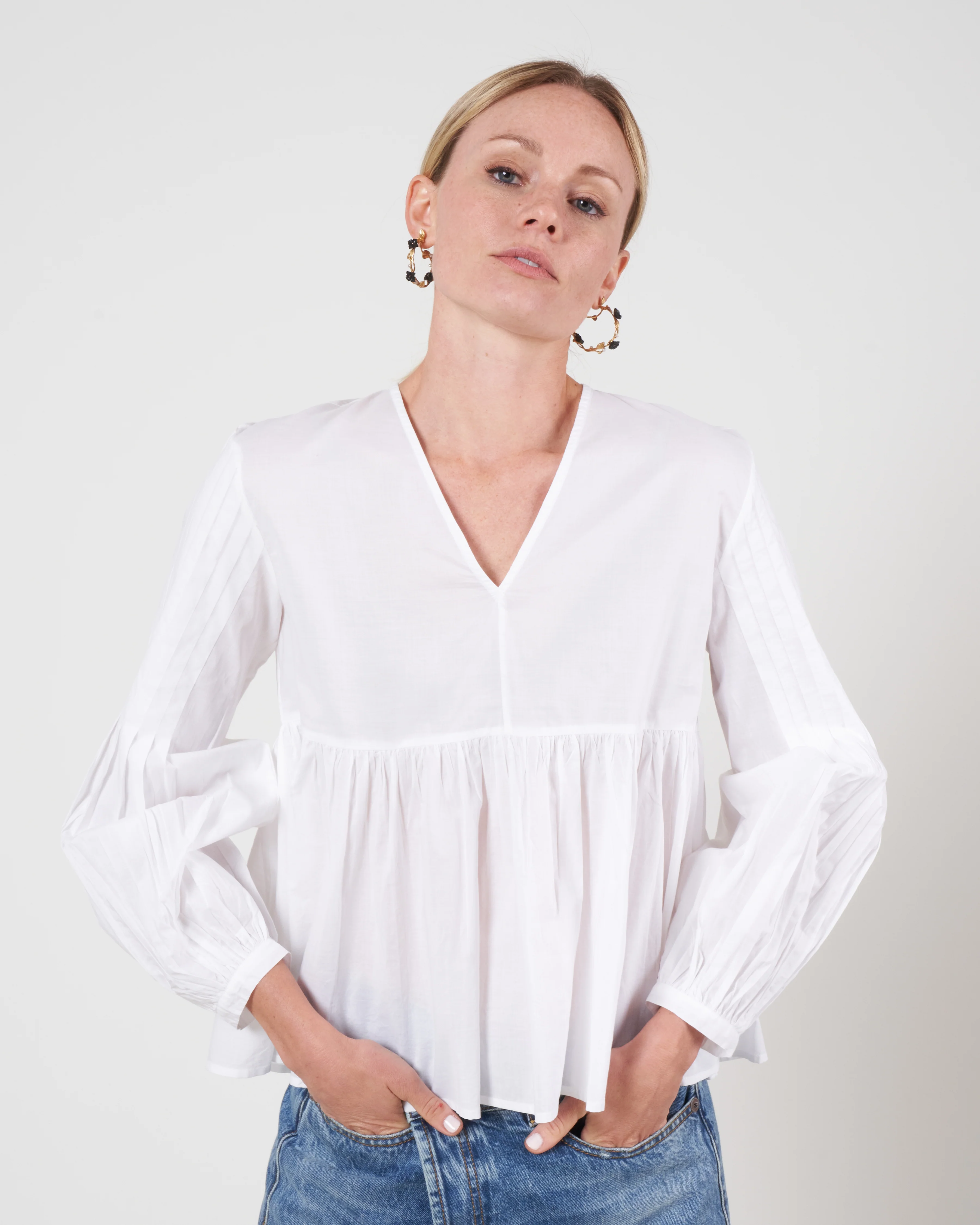 mita blouse - white
